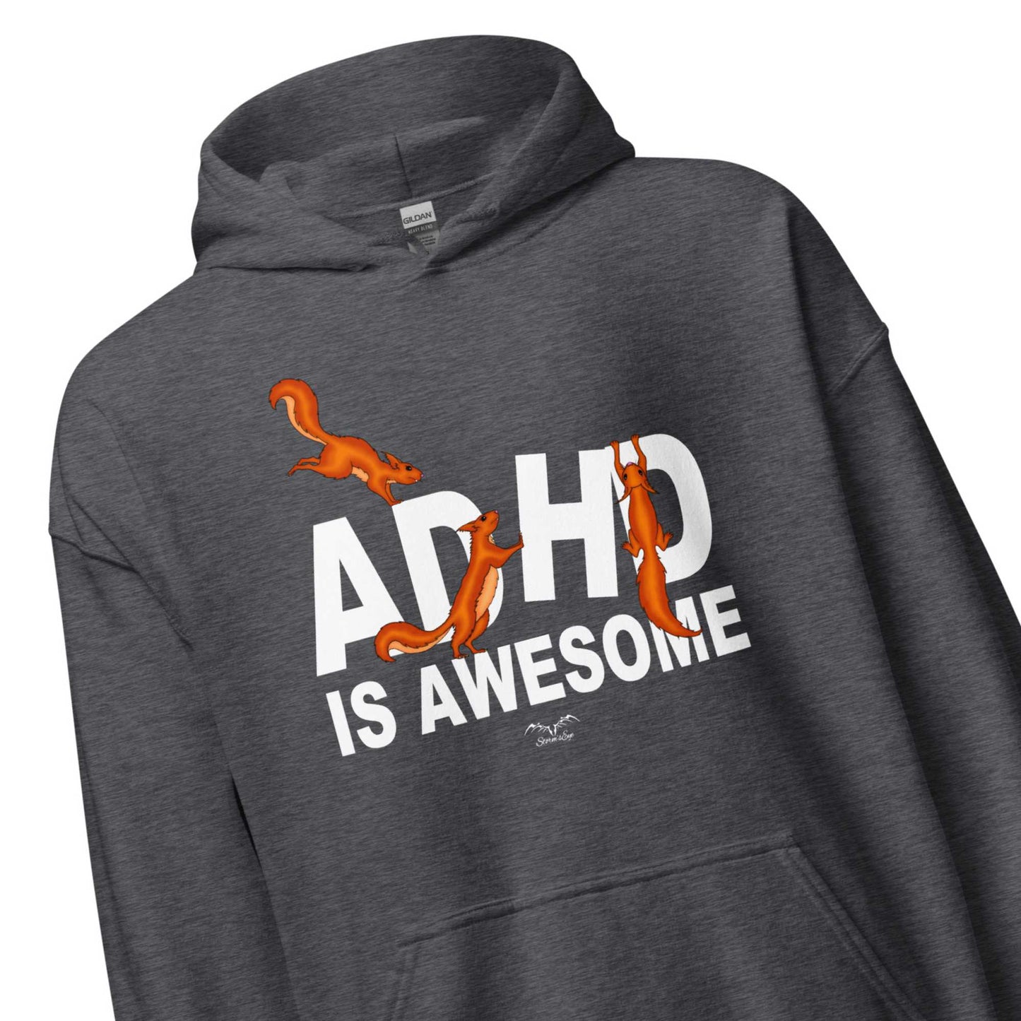 Lustiger ADHS ist fantastischer Eichhörnchen-Hoodie – warmer Neurodiversitäts-Slogan-Pullover