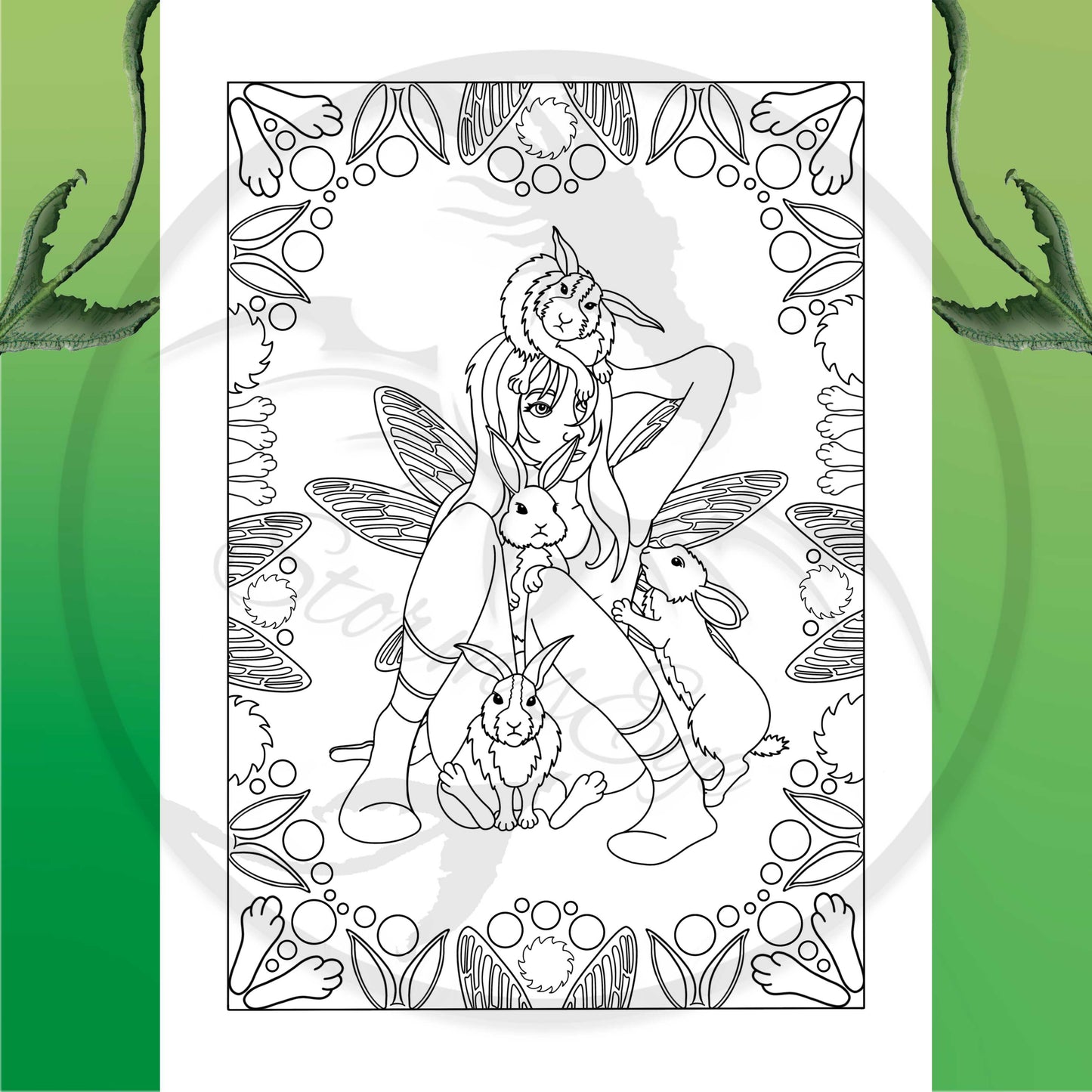 Dragons & Fairies Colouring - Printable Reusable Colouring Pages, Digital Download Print At Home
