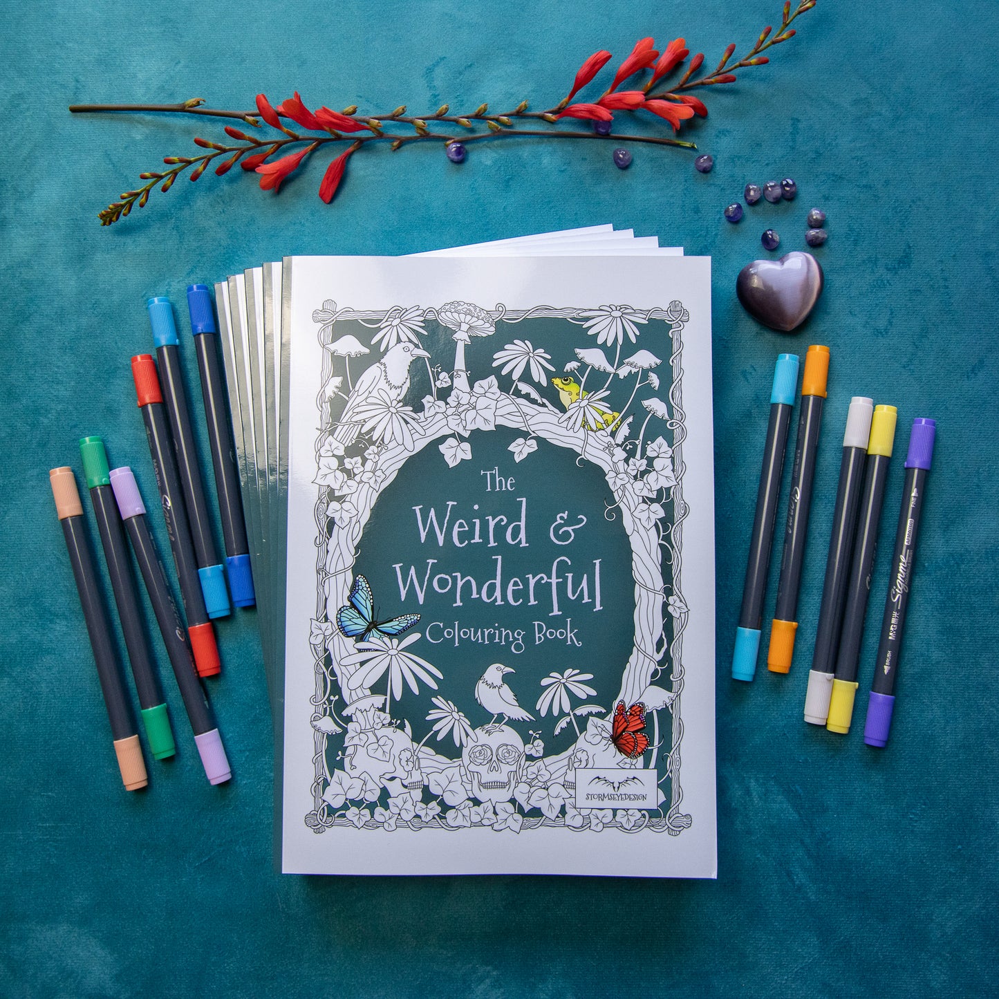 The Weird & Wonderful Colouring Book | 32 Designs to Colour | Paperback A4