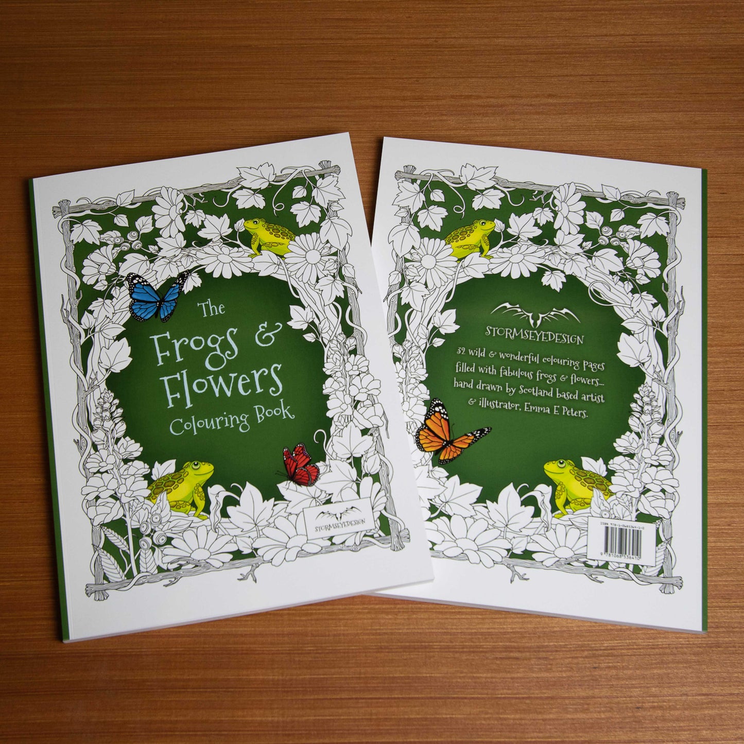 The Frogs & Flowers Colouring Book | 32 Frog Designs to Colour | Paperback A4