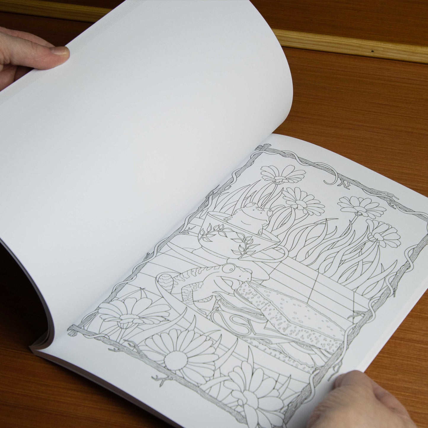 The Frogs & Flowers Colouring Book | 32 Frog Designs to Colour | Paperback A4