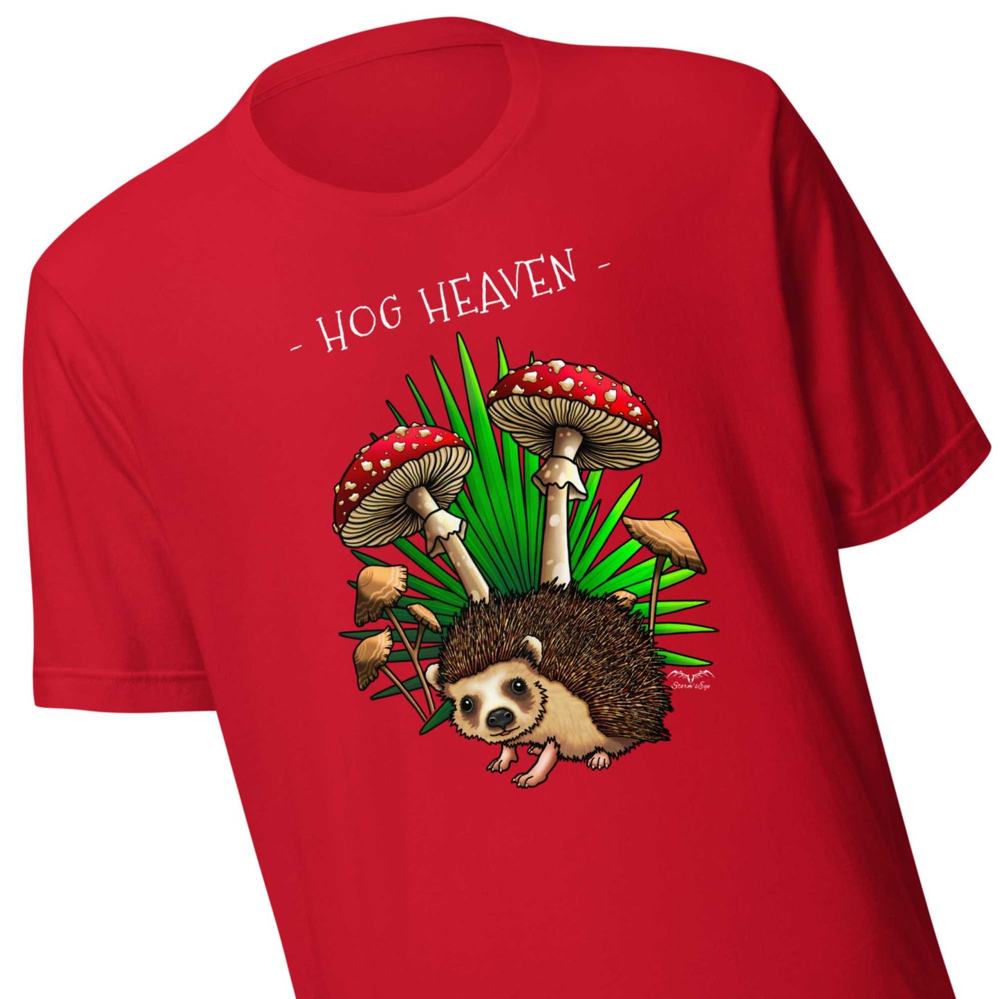 Hog Heaven Hedgehog T-shirt | Hoglet & Mushrooms Shirt | 7 Colours S-4XL
