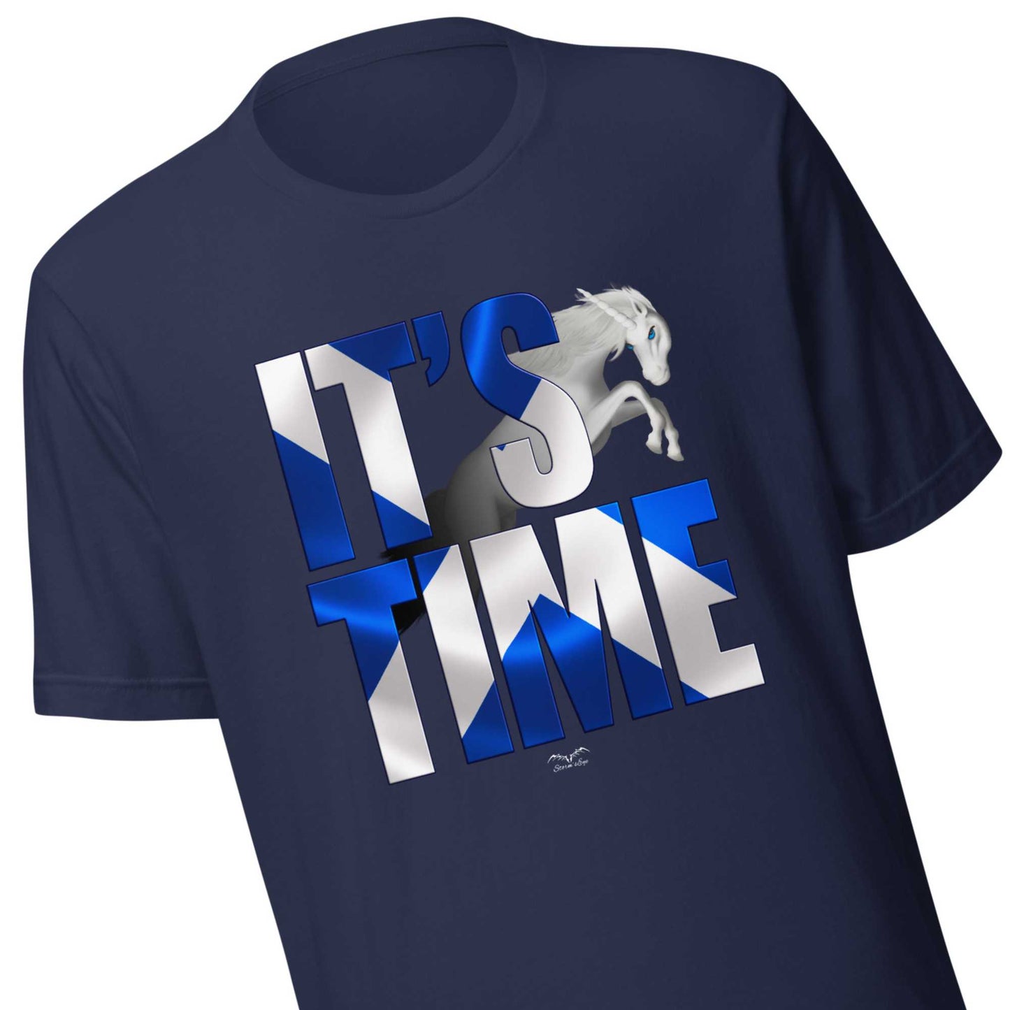 Il est temps T-shirt pour l’indépendance écossaise - chemise écossaise patriotique douce avec licorne et sautoir