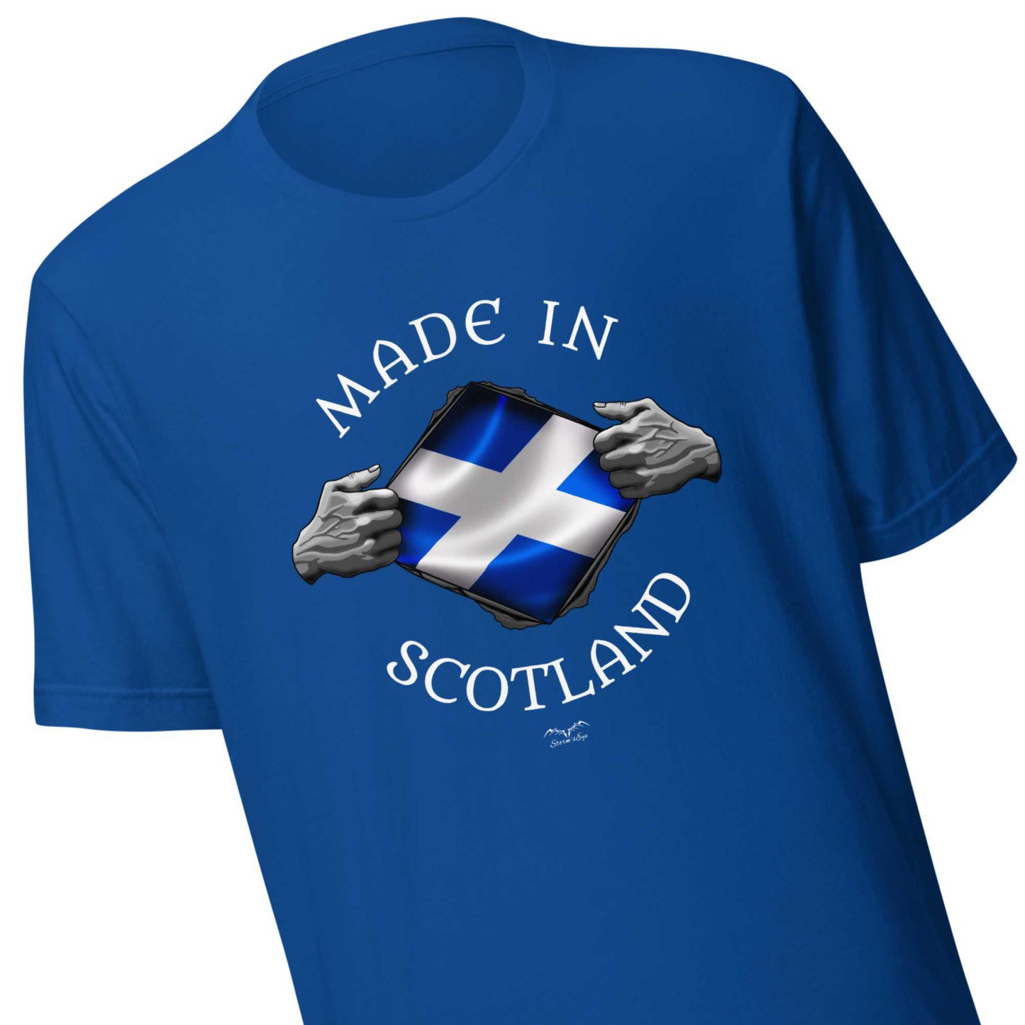 Made In Scotland T-shirt by Stormseye, Royal blue, zoom view