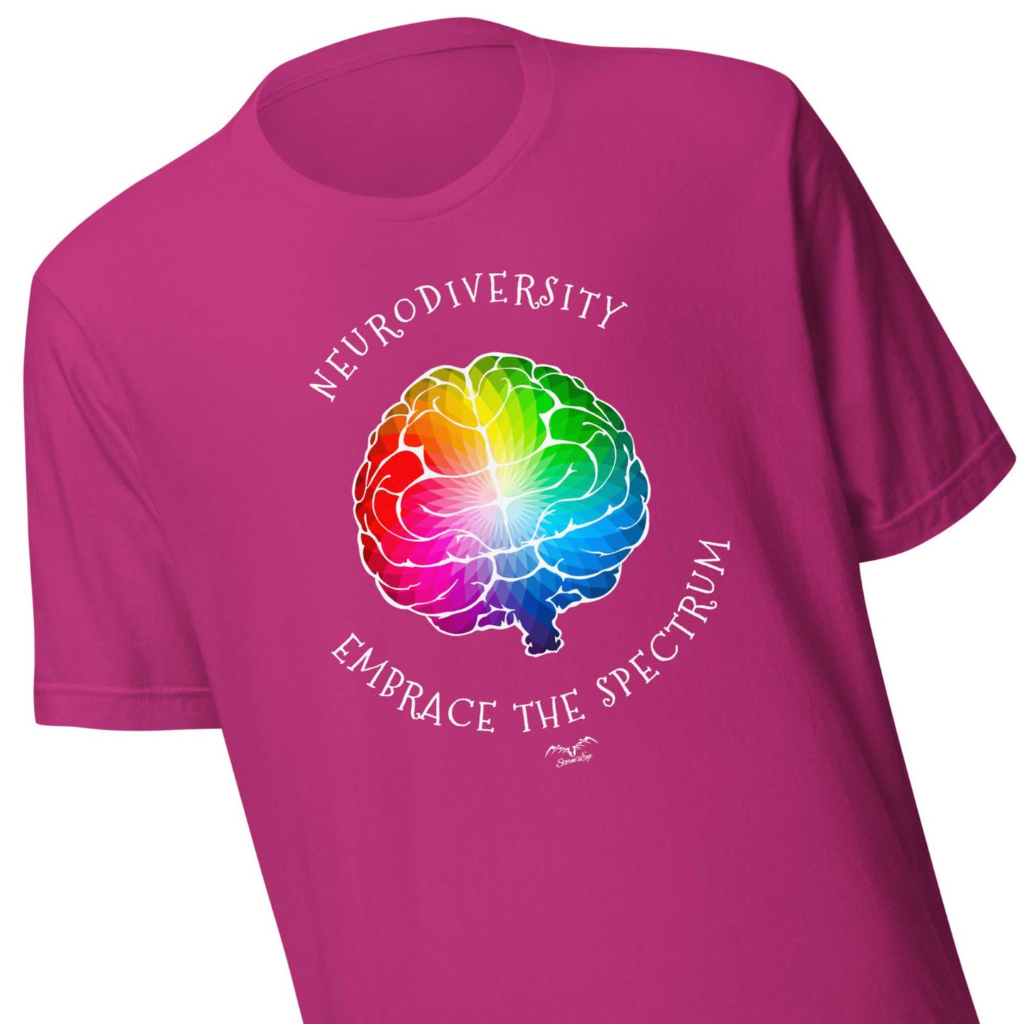 Neurodiversity Spectrum by Stormseye. Bright pink, zoom view