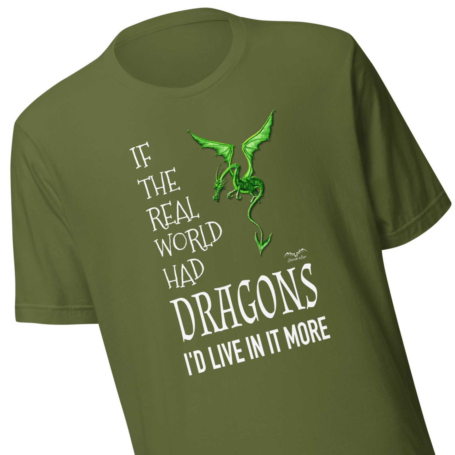 Real World Dragons Fantasy T-shirt | Green Dragon Shirt | 7 Colours S-4XL