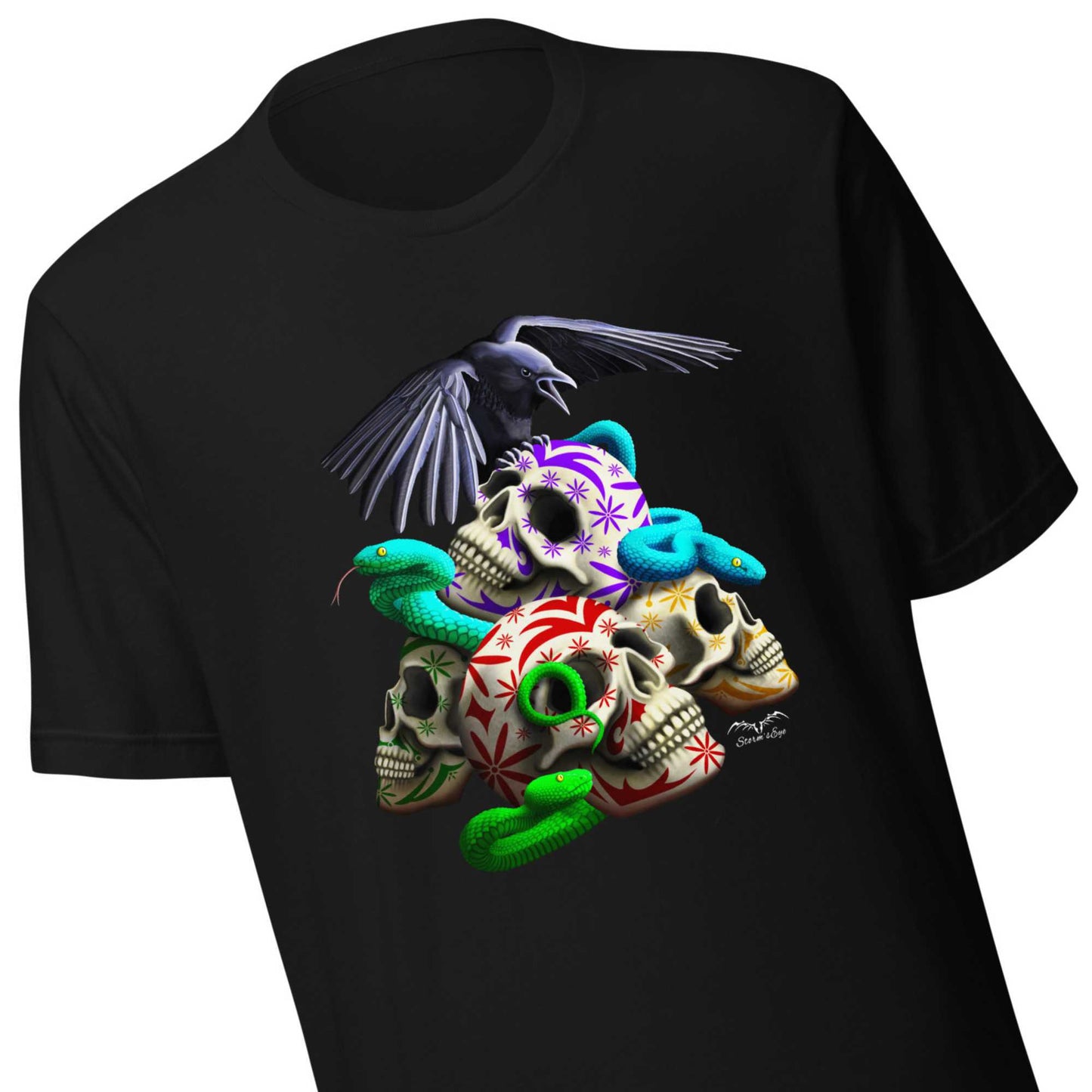 Gothic Skulls T-Shirt | Sugar Skulls & Snakes Shirt |7 Colours S - 4XL