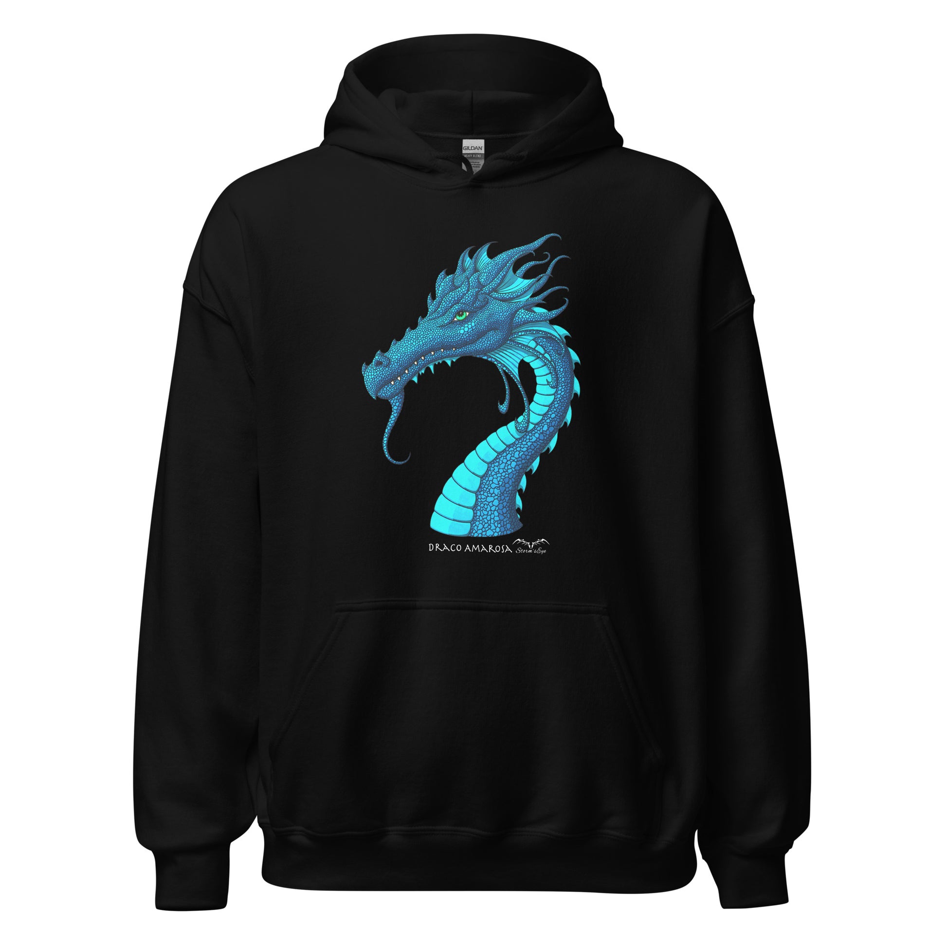 stormseye design amarosa dragon hoodie flat view black
