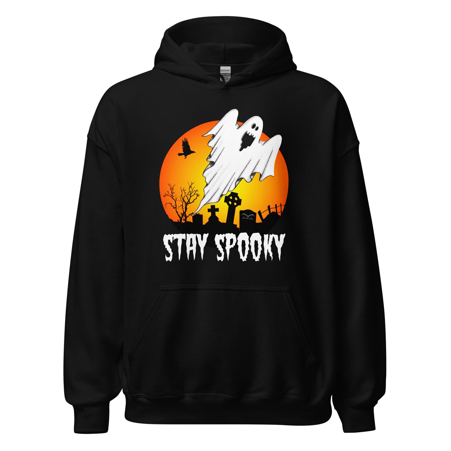 stormseye design stay spooky halloween hoodie flat view black