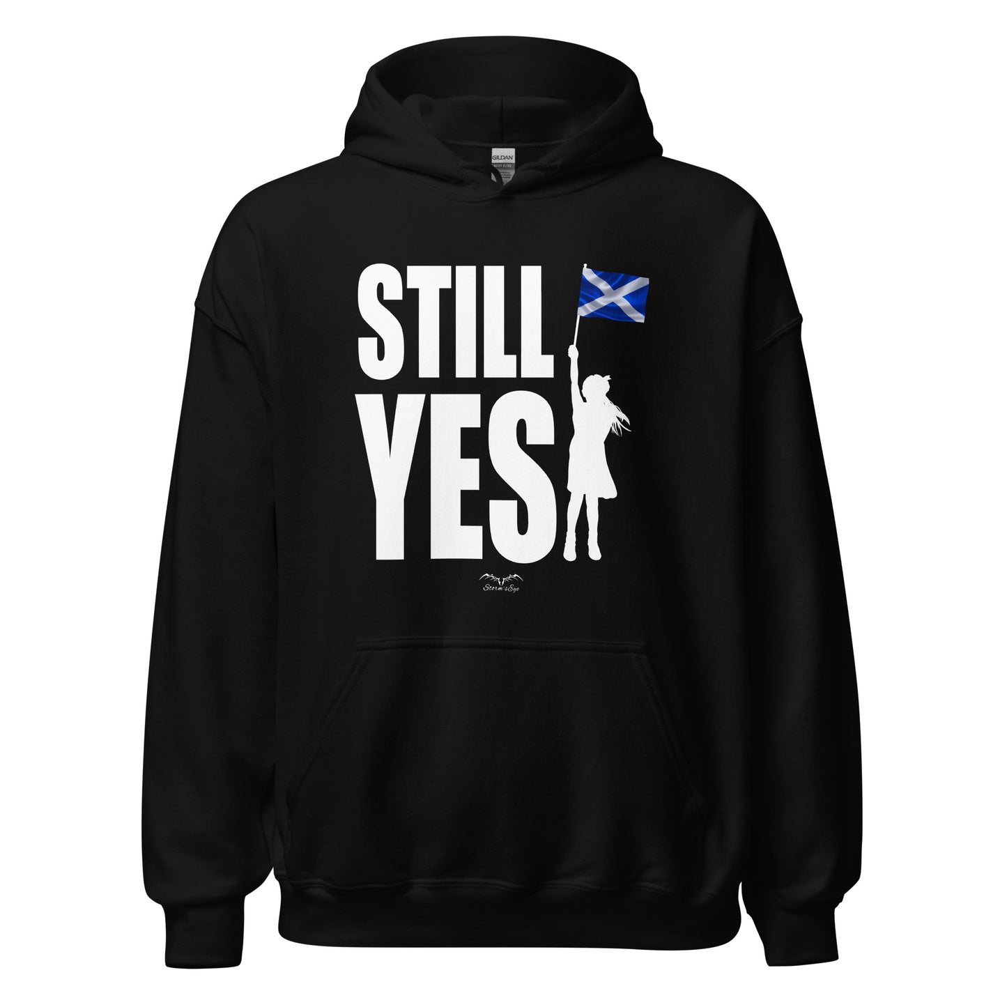 still yes hoodie by stormseye, black