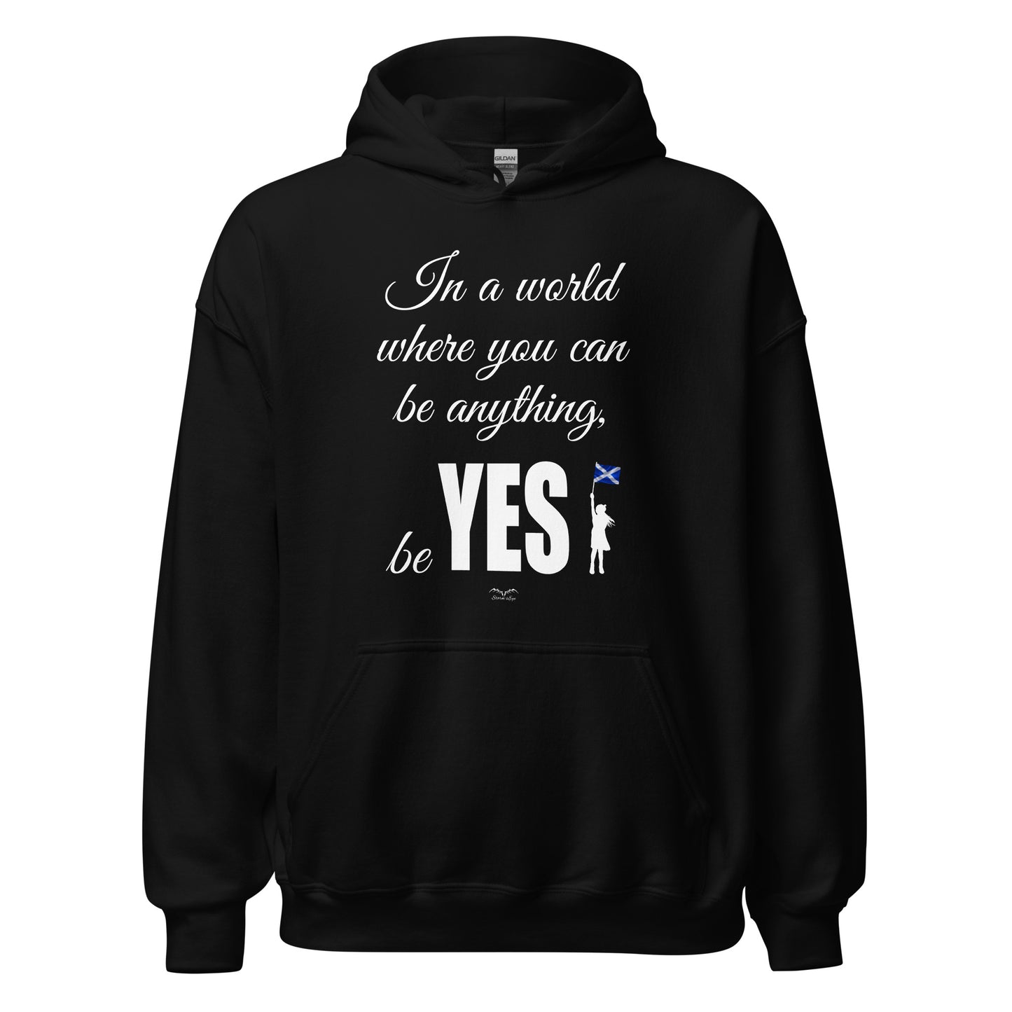 be yes scottish independence Hoodie by Stormseye Design, black