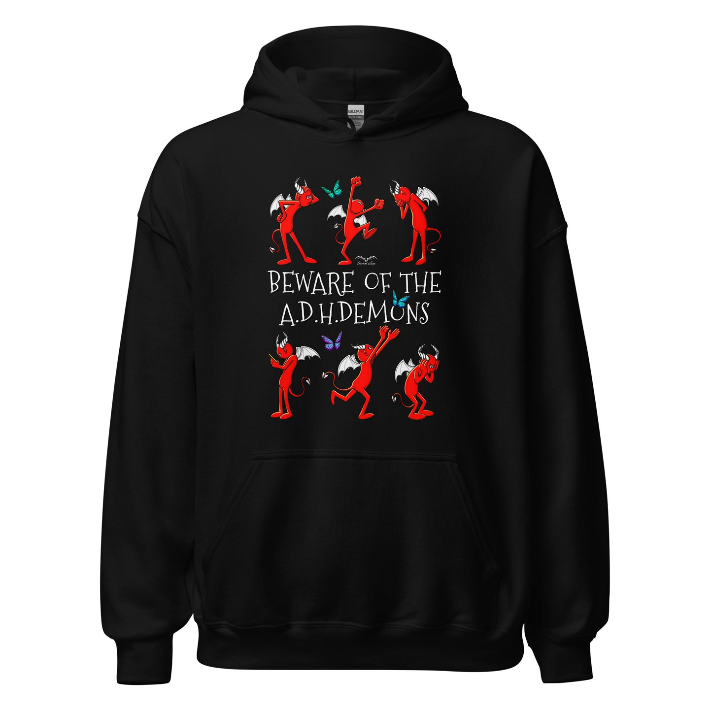 adhd demons hoodie by stormseye design black