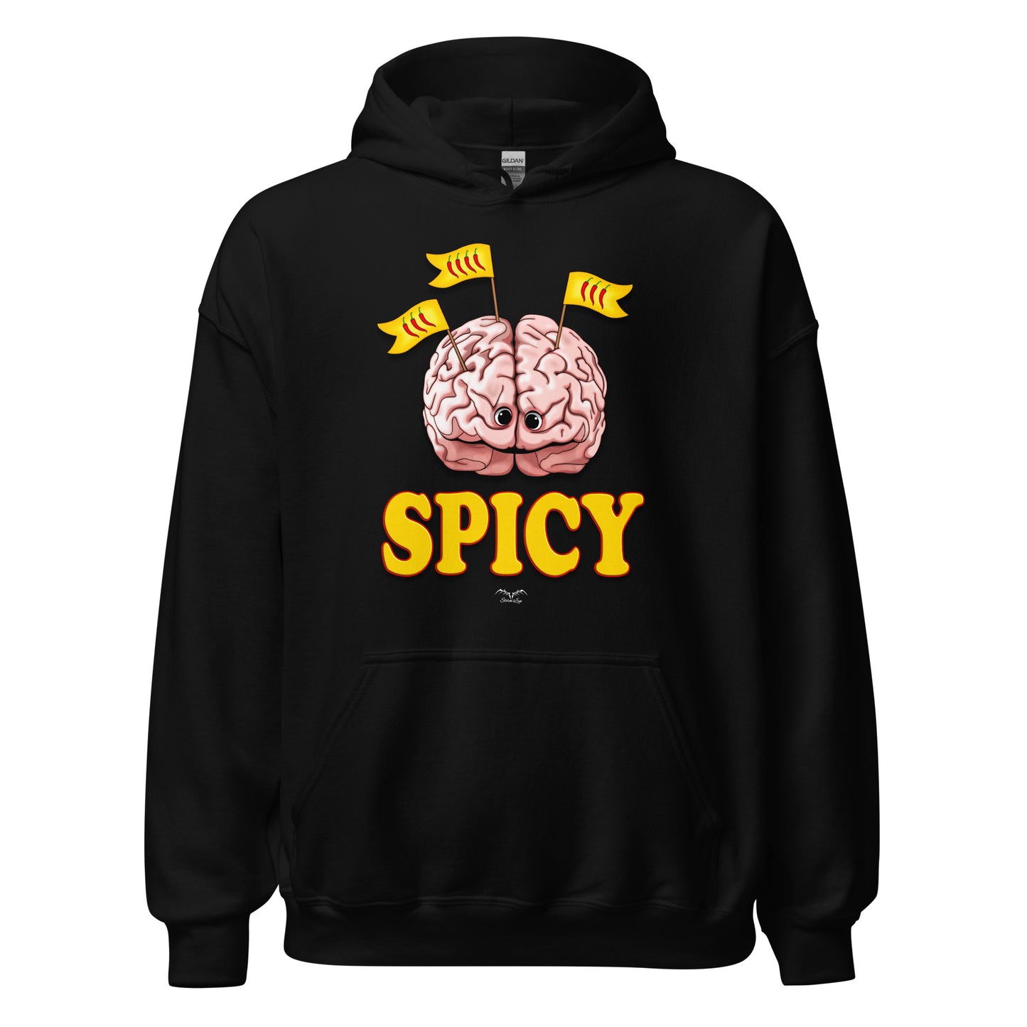 spicy brain hoodie by stormseye design  black