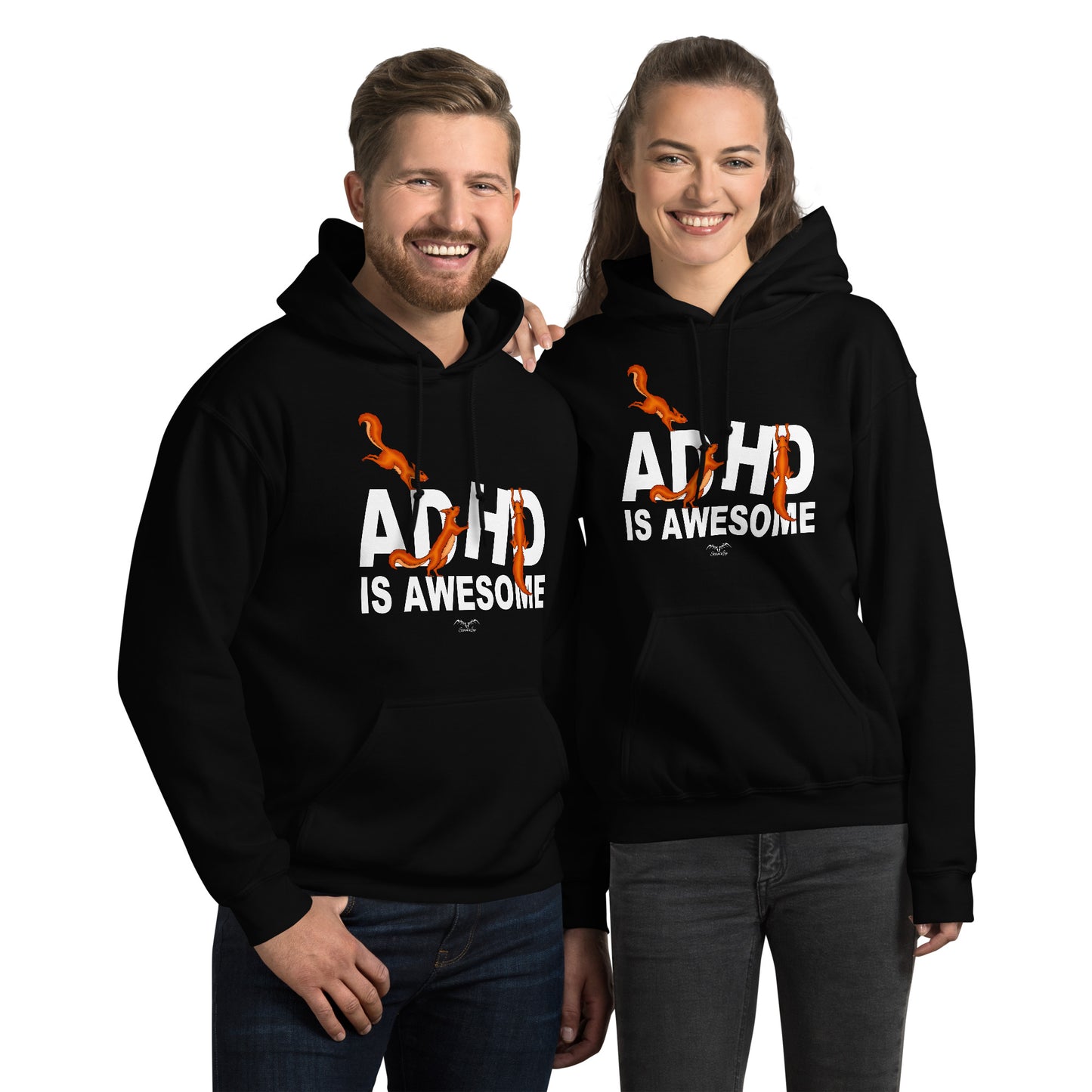 Lustiger ADHS ist fantastischer Eichhörnchen-Hoodie – warmer Neurodiversitäts-Slogan-Pullover