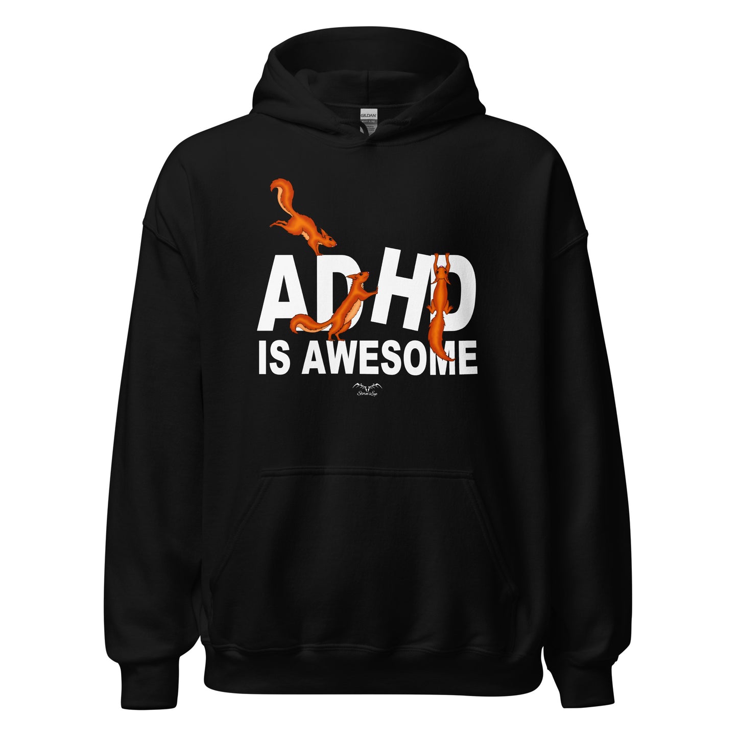 Lustiger ADHS ist fantastischer Eichhörnchen-Hoodie – warmer Neurodiversitäts-Slogan-Pullover