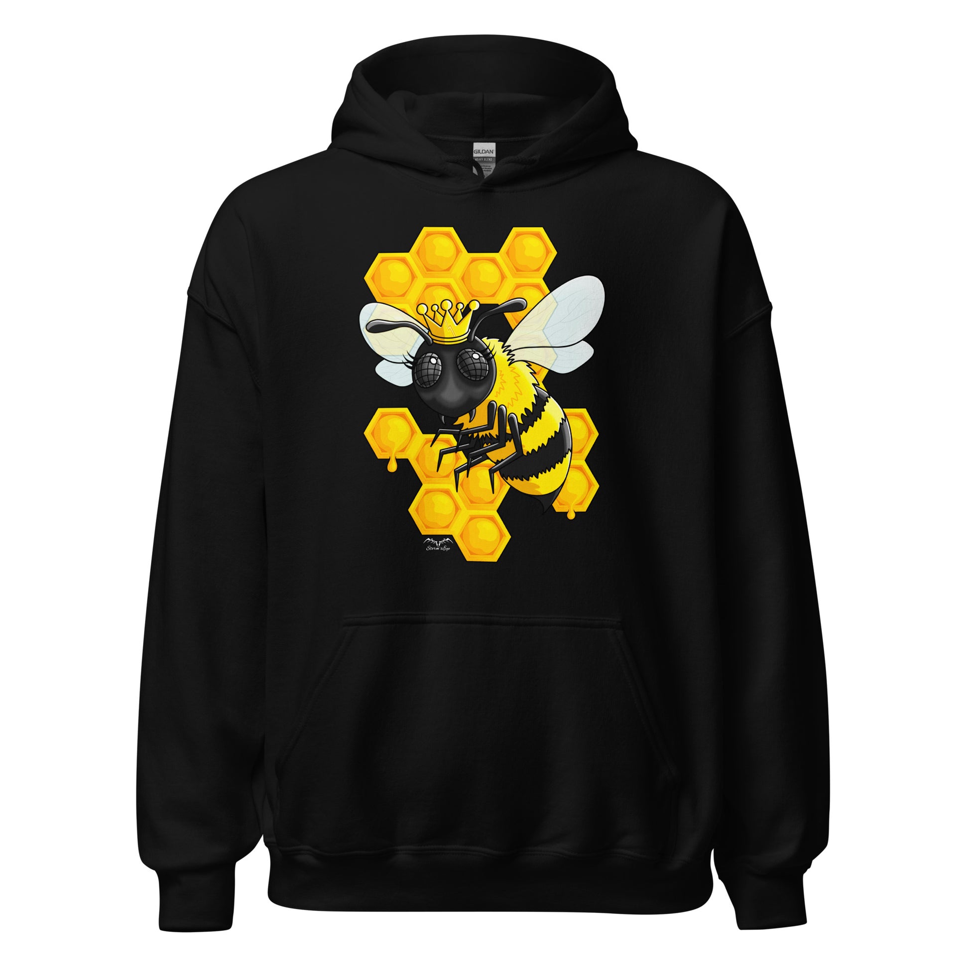 queen bee hoodie by stormseye design, black