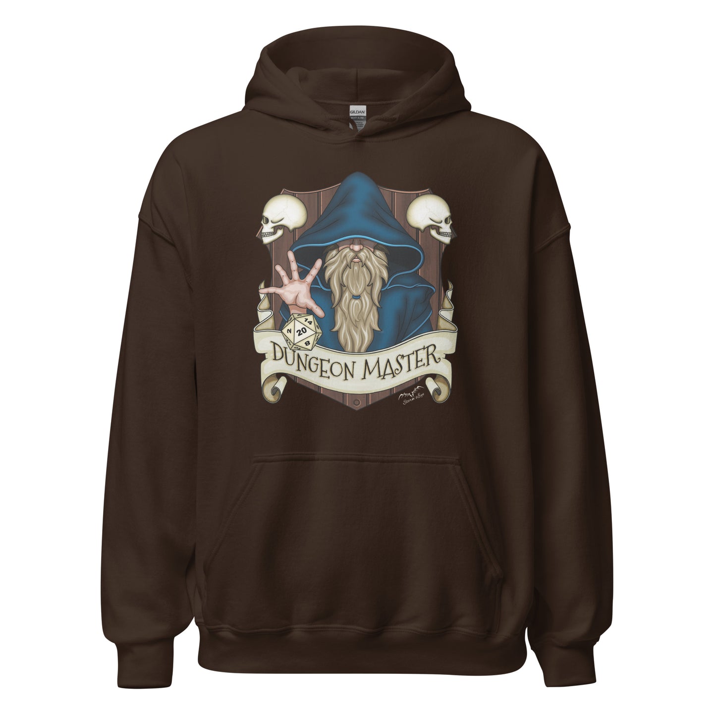 dungeon master DnD hoodie brown by stormseye design
