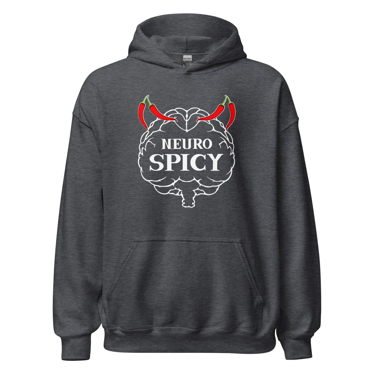 Neuro spicy hoodie by Stormseye, grey