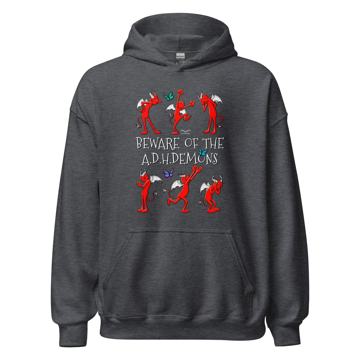 adhd demons hoodie by stormseye design dark heather