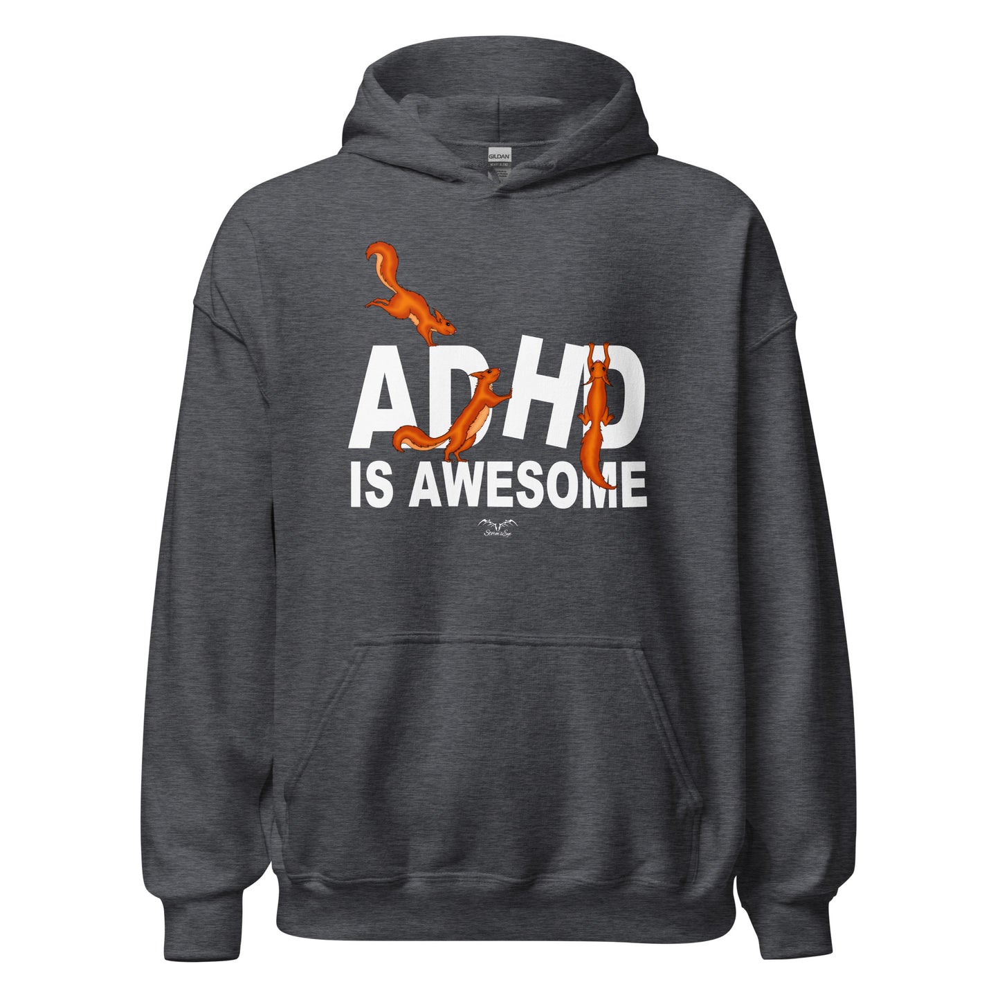Lustiger ADHS ist fantastischer Eichhörnchen-Hoodie – warmer Neurodiversitäts-Slogan-Pullover