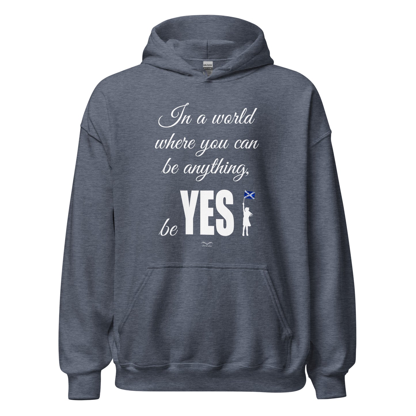 be yes scottish independence Hoodie by Stormseye Design, denim blue