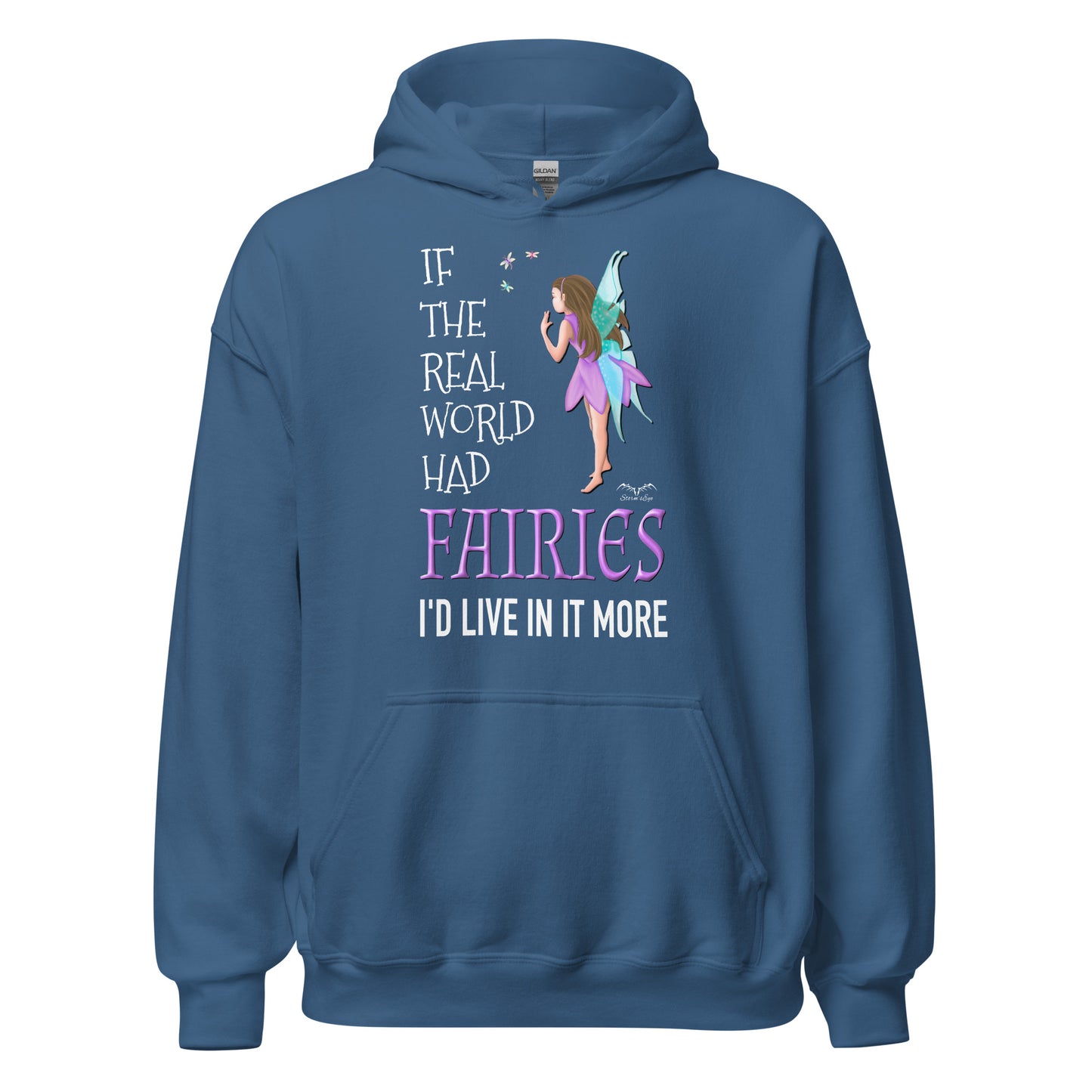 real world fairies hoodie blue by stormseye design