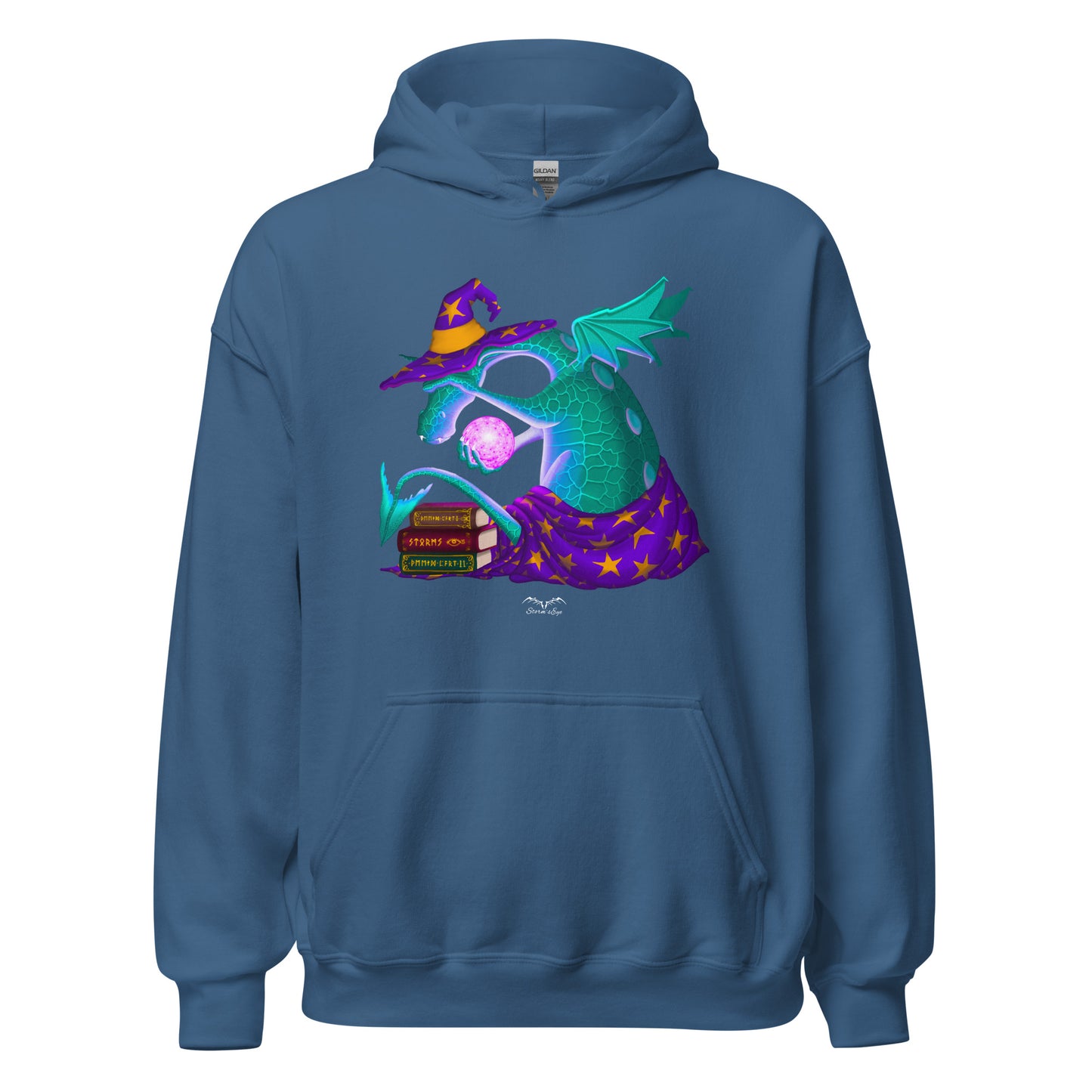 wizard dragon hoodie blue by stormseye design