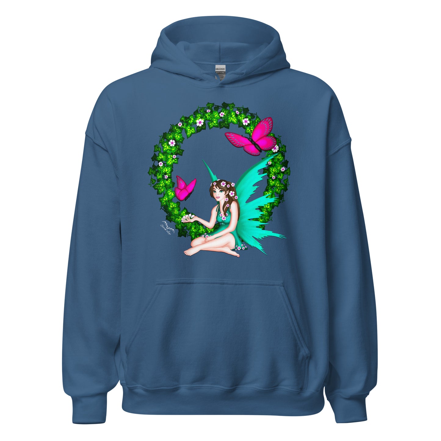 butterfly fairy hoodie blue, by stormseye design