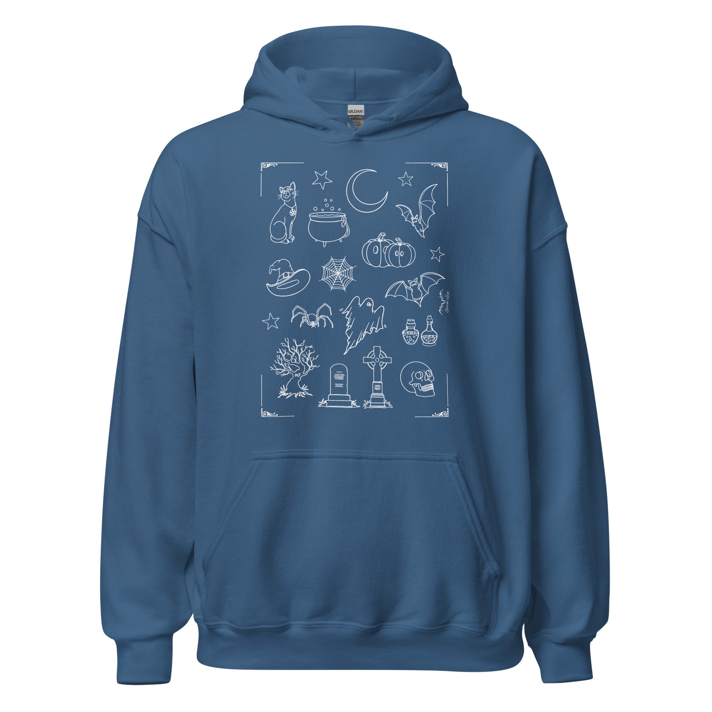 stormseye design halloween vibe hoodie flat view blue
