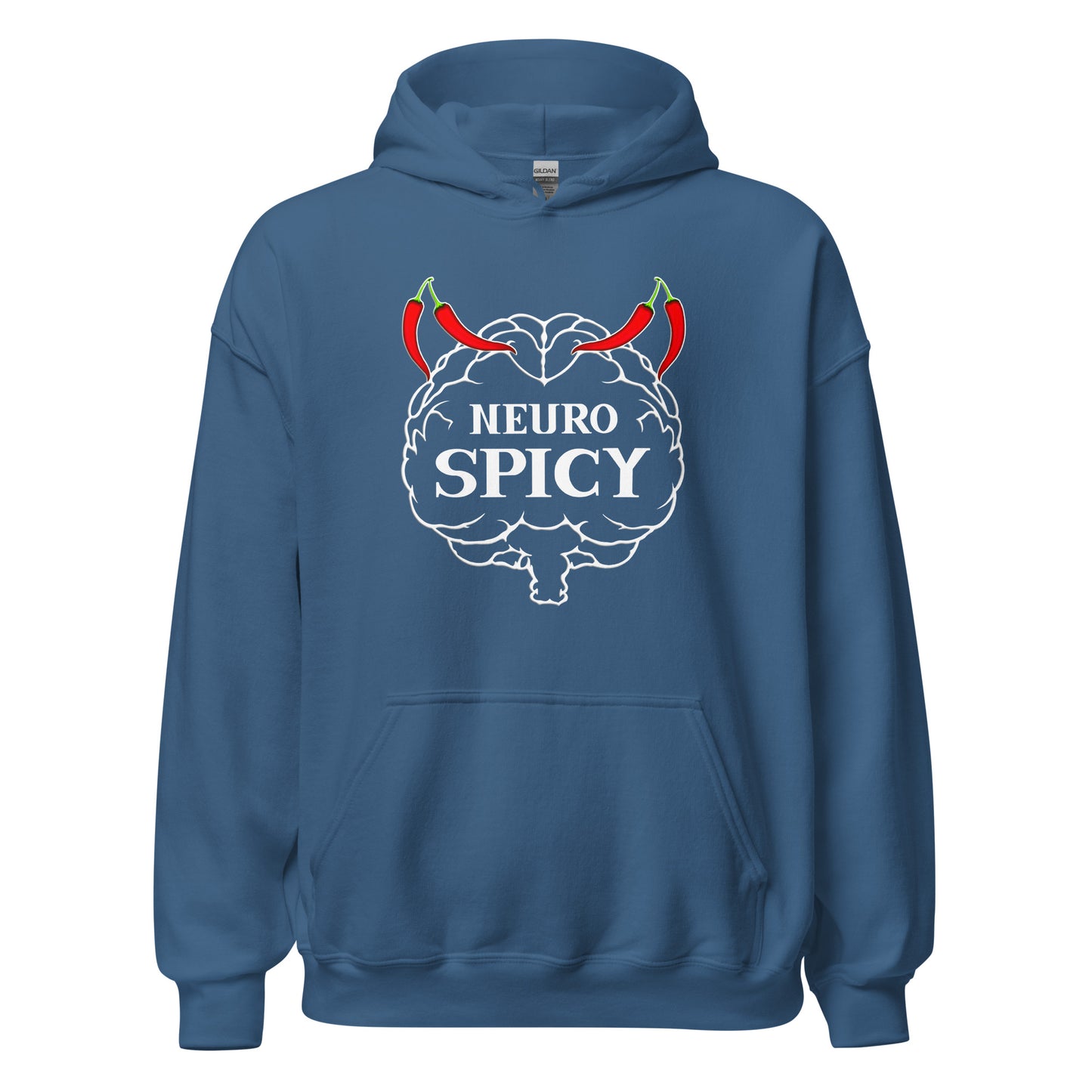 Neuro spicy hoodie by Stormseye, blue