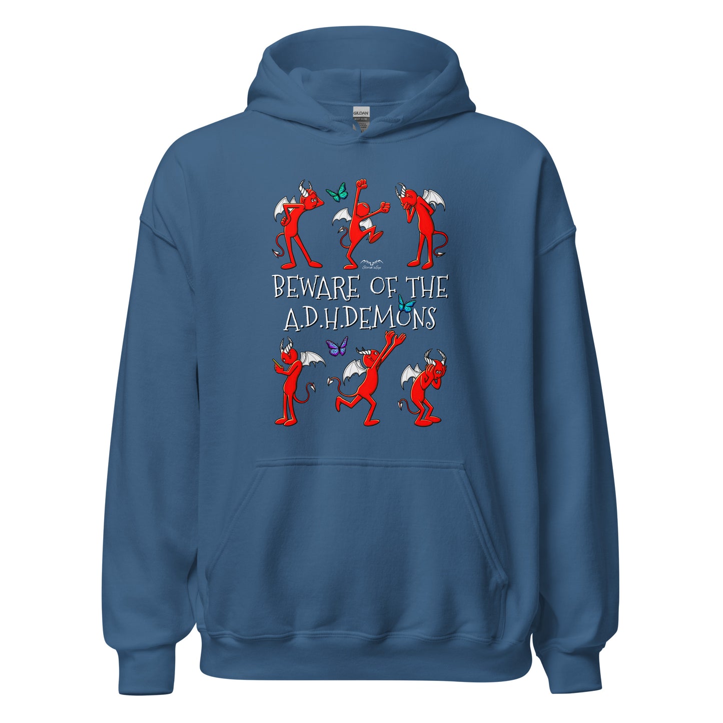 adhd demons hoodie by stormseye design blue