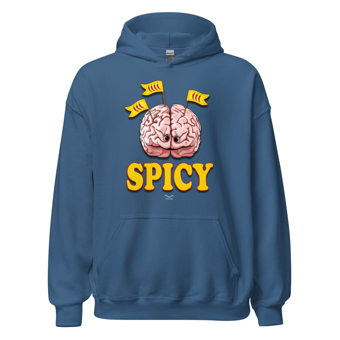 spicy brain hoodie by stormseye design blue