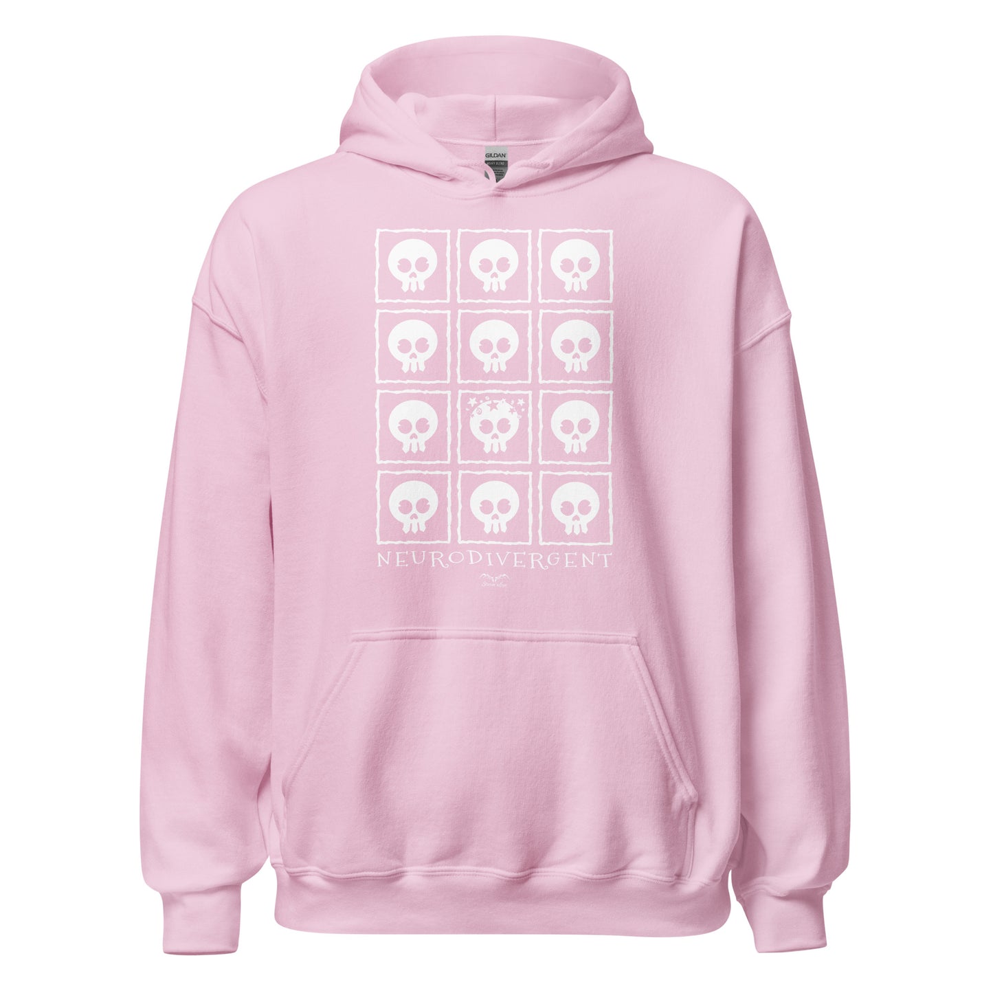 Neurodivergent Skulls Hoodie by Stormseye Design pink