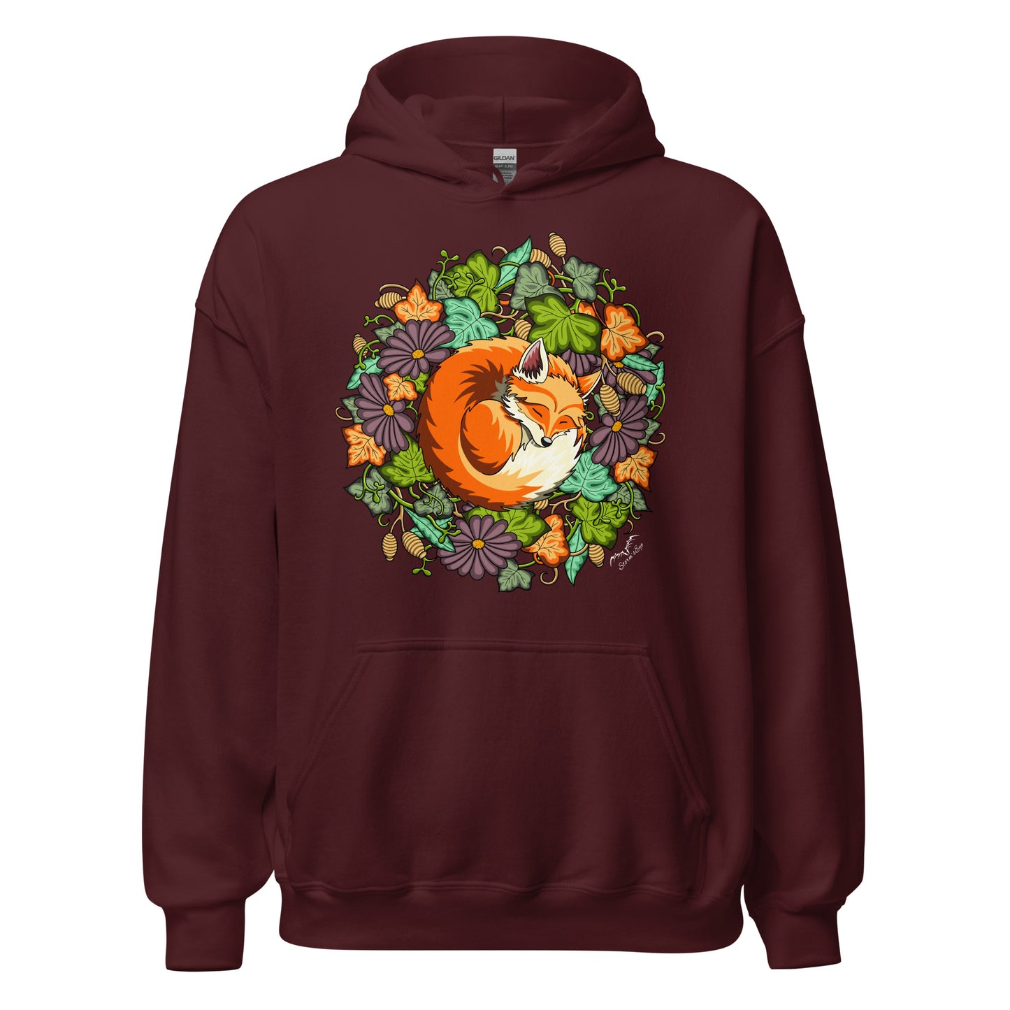 Niedlicher schlafender Fuchs-Hoodie, warmer und hübscher Pullover für Wildtierliebhaber