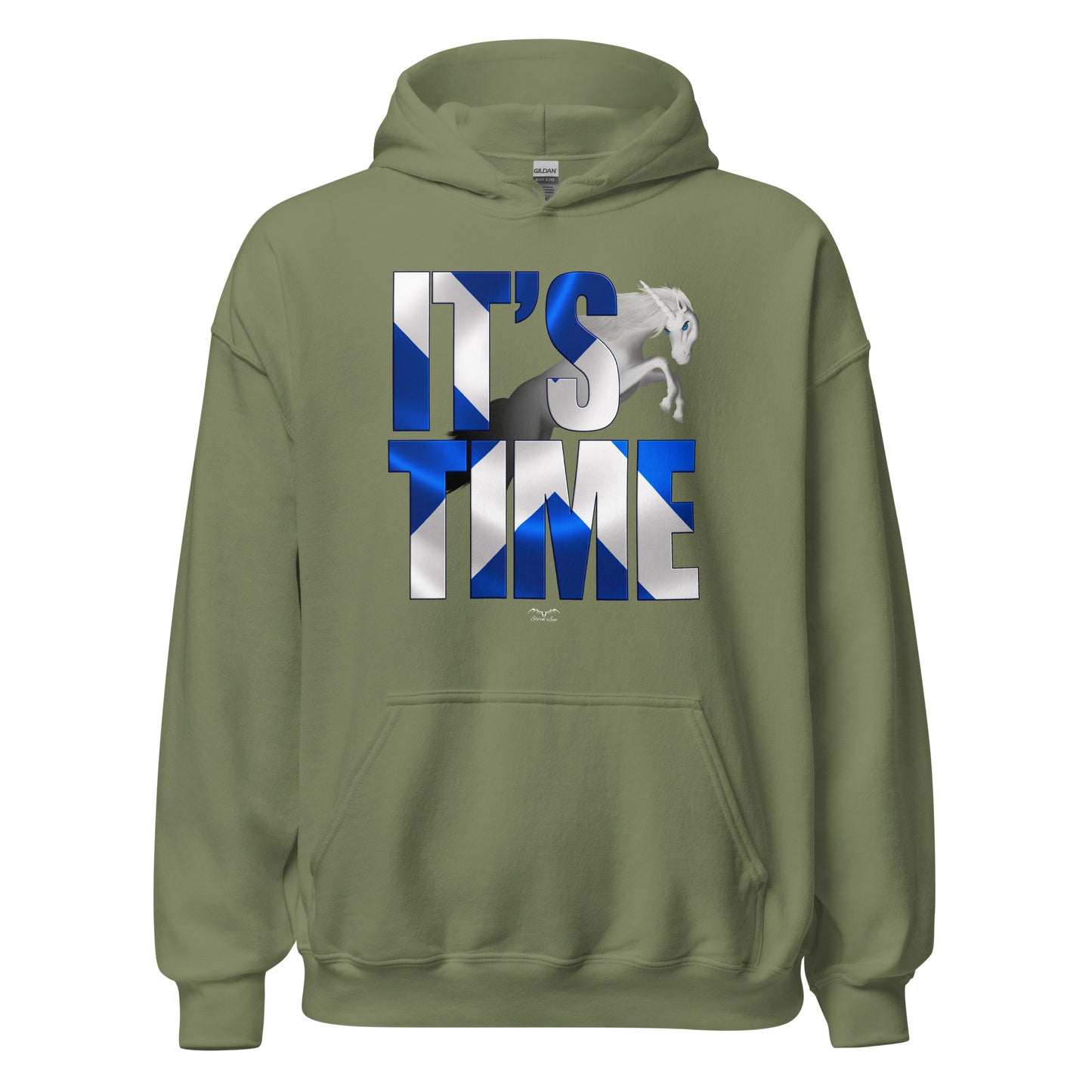 it’s time scottish independence Hoodie by Stormseye Design, army green