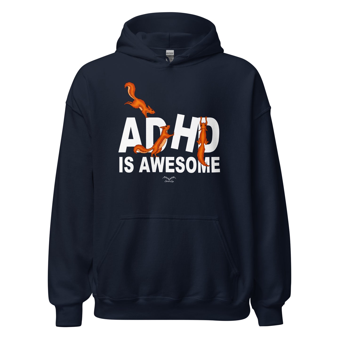 Lustiger ADHS ist fantastischer Eichhörnchen-Hoodie – warmer Neurodiversitäts-Slogan-Pullover