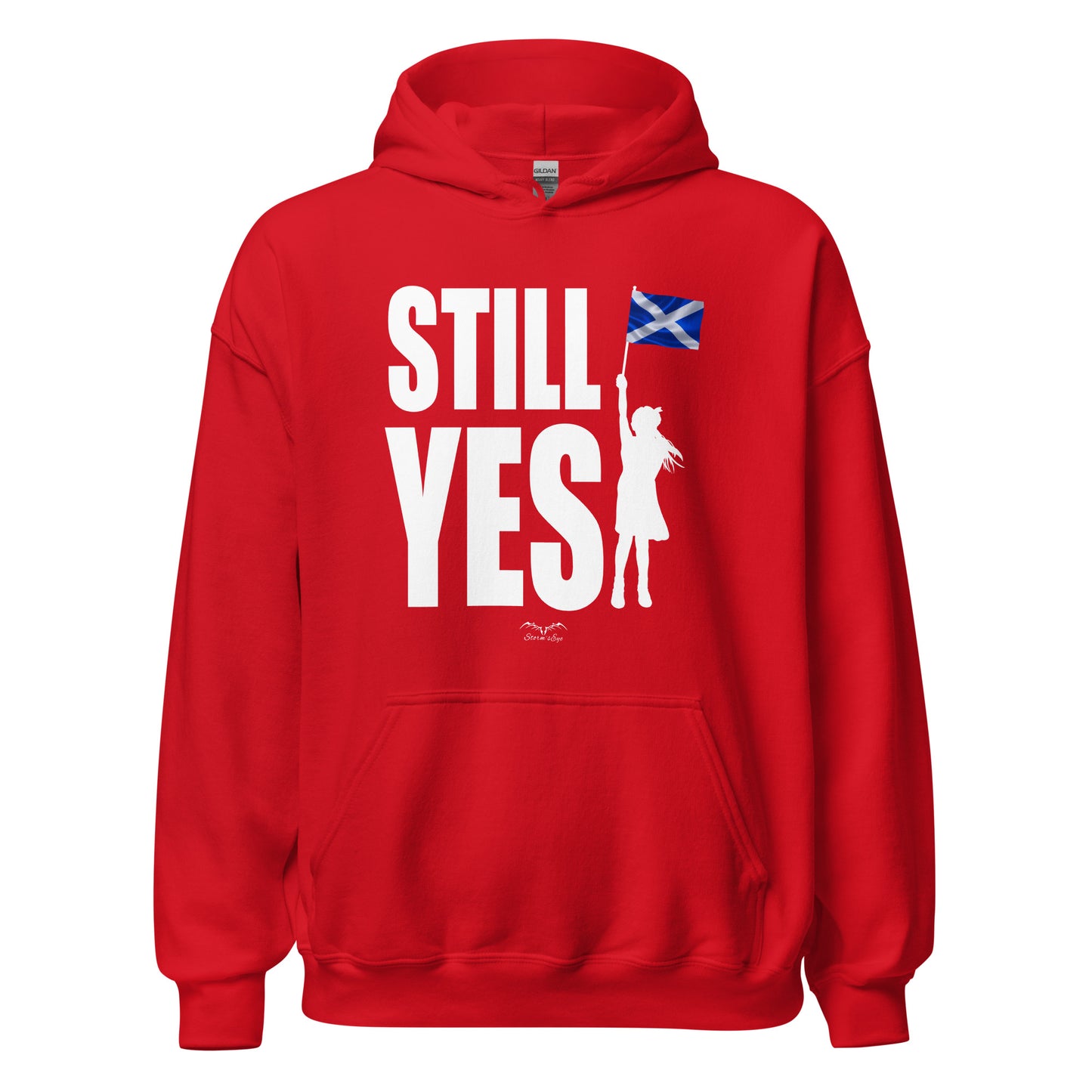 still yes hoodie by stormseye, red