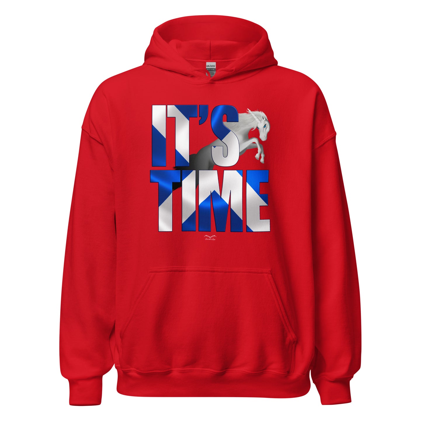 it’s time scottish independence Hoodie by Stormseye Design, red