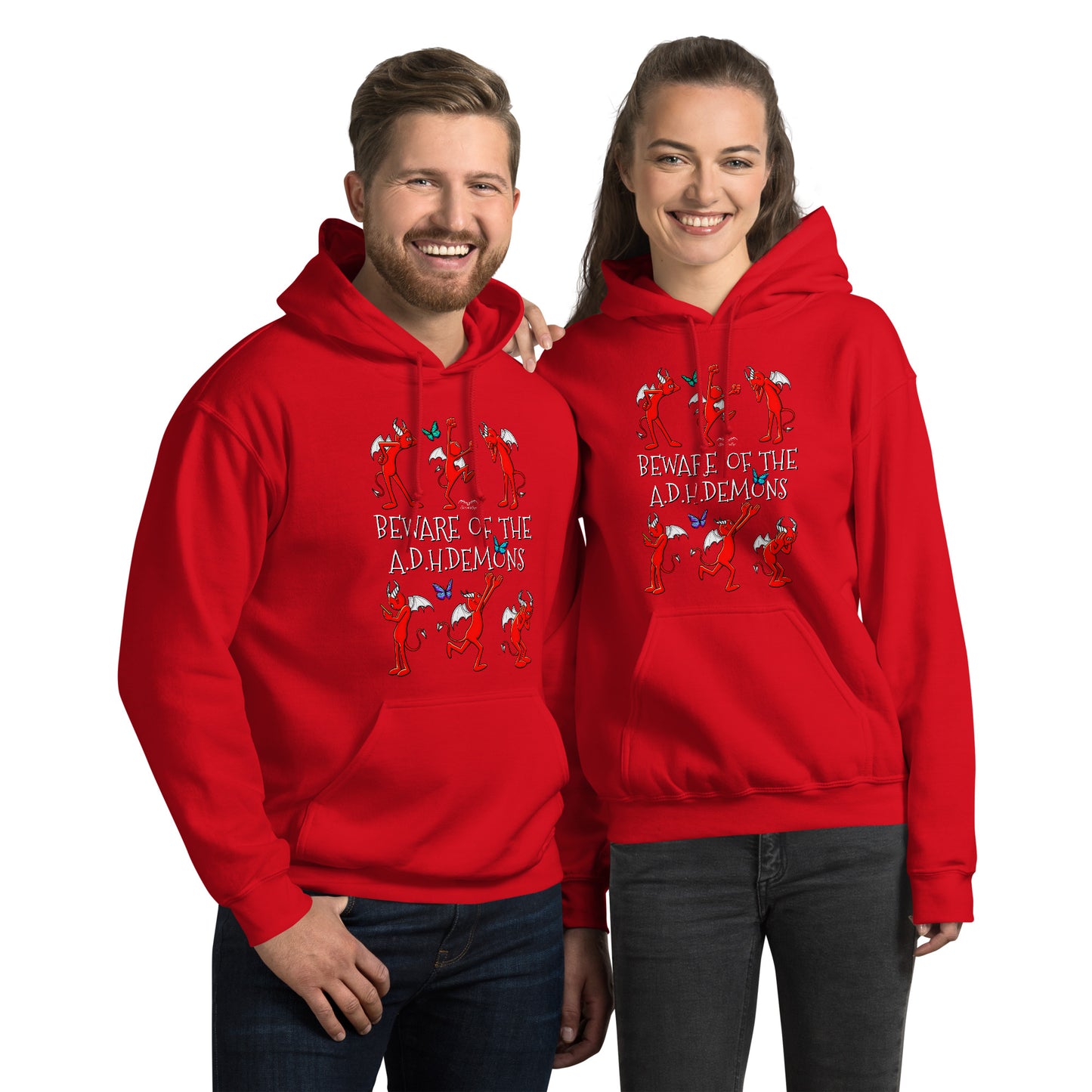 adhd demons hoodie by stormseye design red