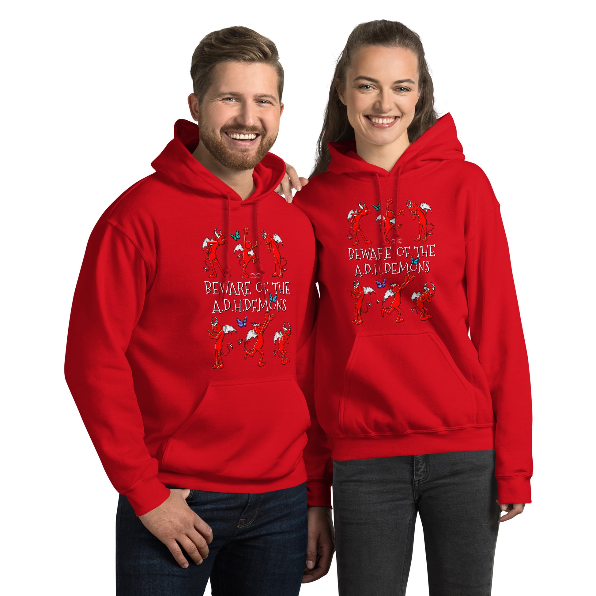 adhd demons hoodie by stormseye design red