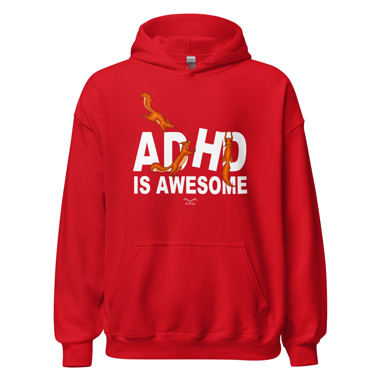 Lustiger ADHS ist fantastischer Eichhörnchen-Hoodie – warmer Neurodiversitäts-Slogan-Pullover