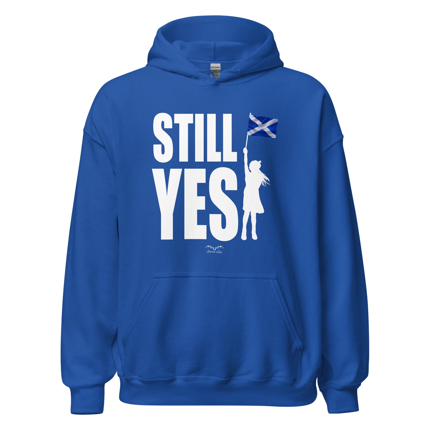 still yes hoodie by stormseye, royal blue