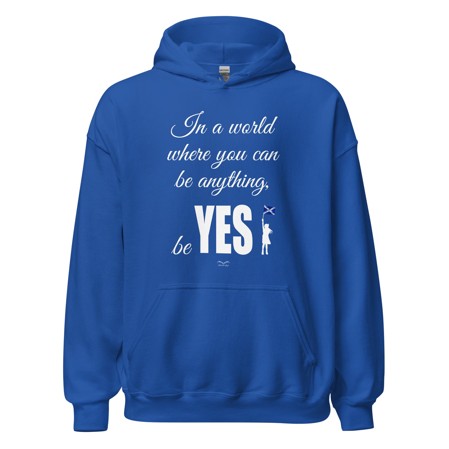 be yes scottish independence Hoodie by Stormseye Design, royal blue