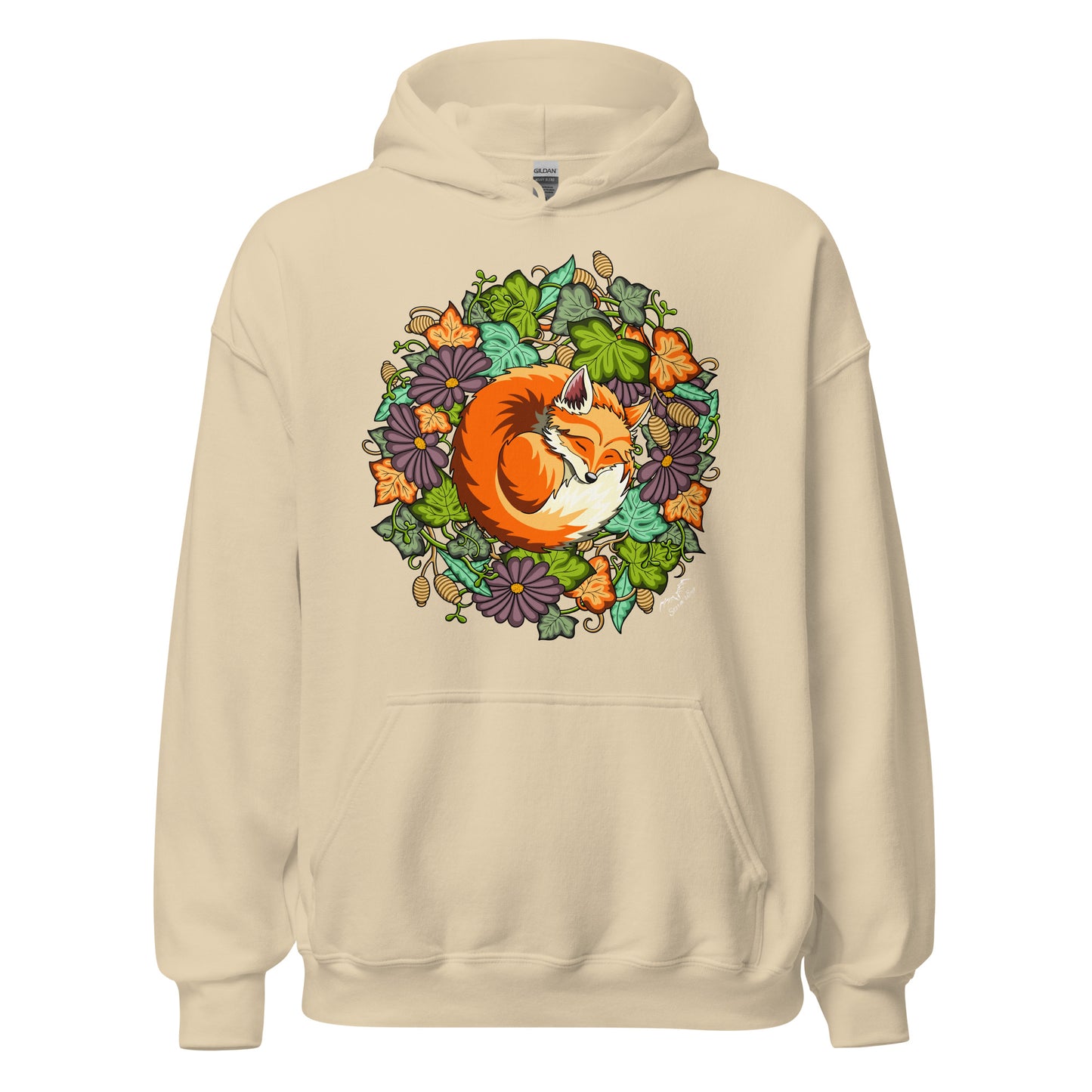 Niedlicher schlafender Fuchs-Hoodie, warmer und hübscher Pullover für Wildtierliebhaber