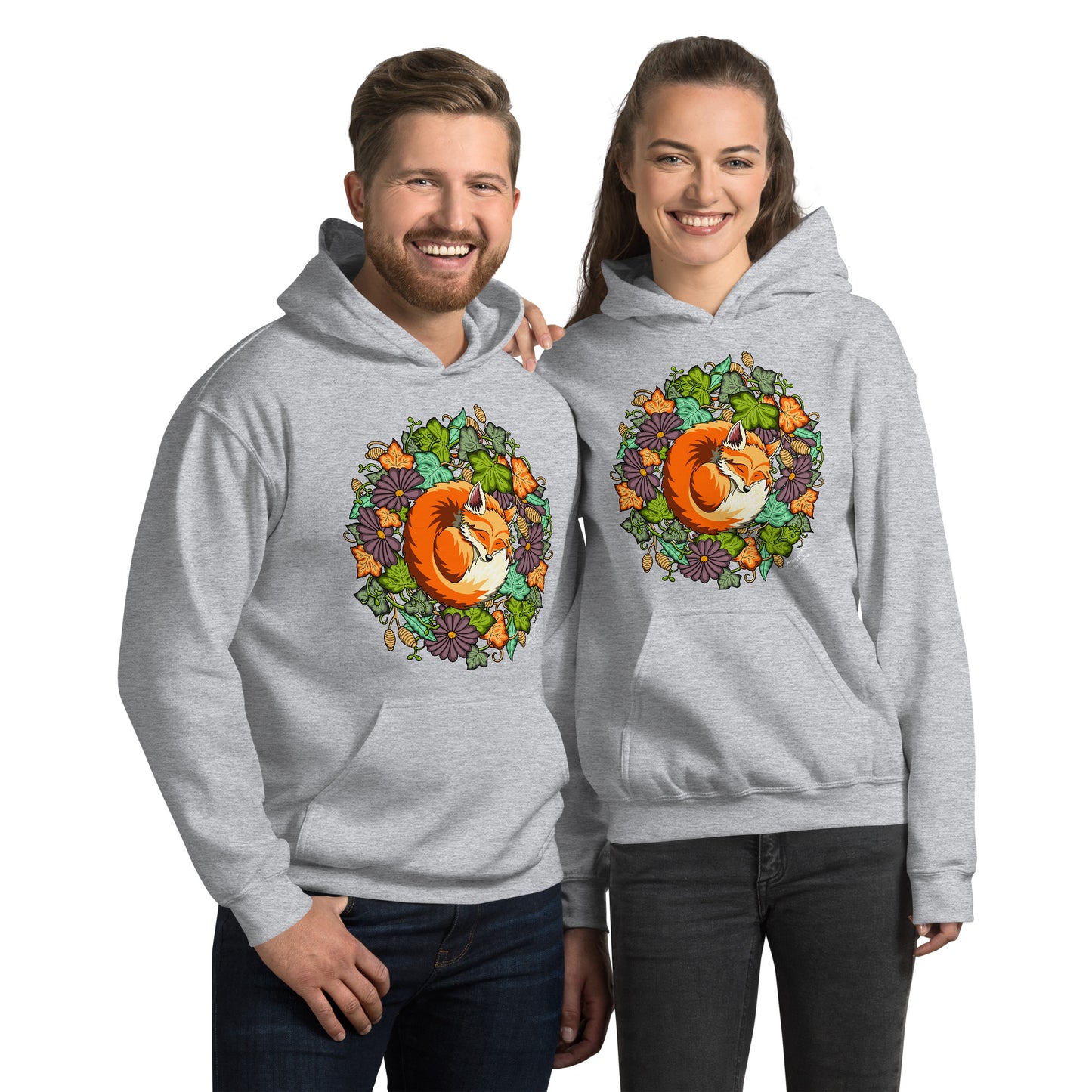Niedlicher schlafender Fuchs-Hoodie, warmer und hübscher Pullover für Wildtierliebhaber