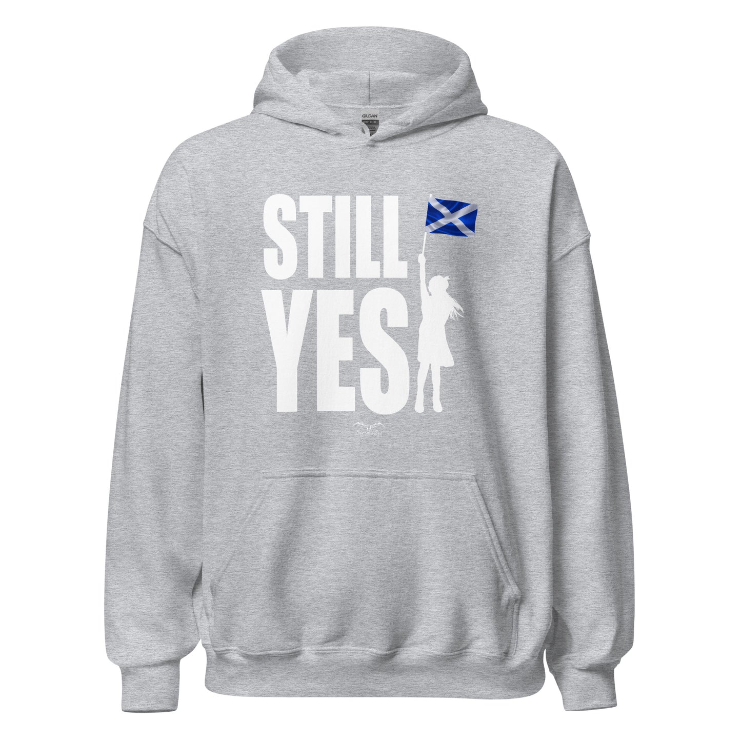 still yes hoodie by stormseye, sports grey
