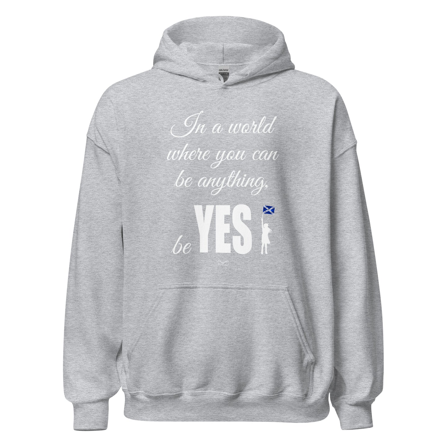 be yes scottish independence Hoodie by Stormseye Design, sports grey