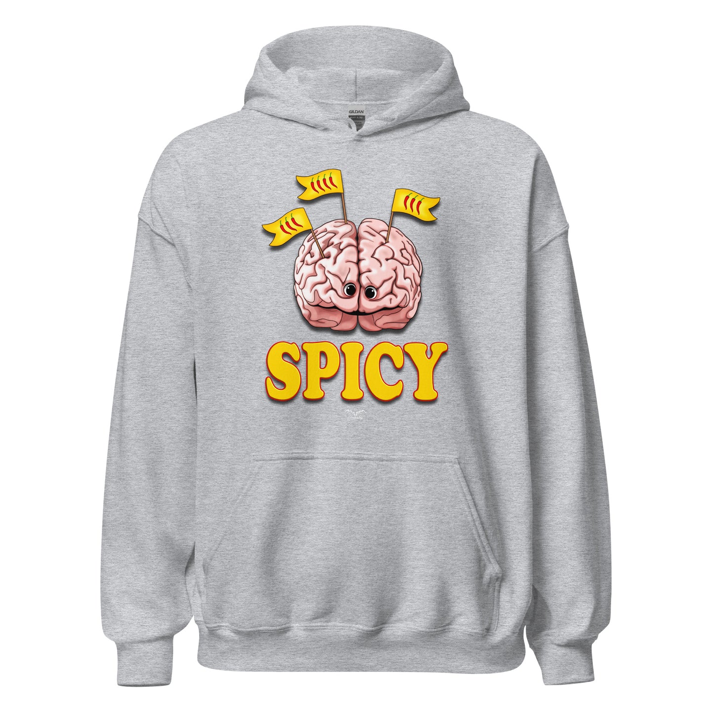 spicy brain hoodie by stormseye design sports grey