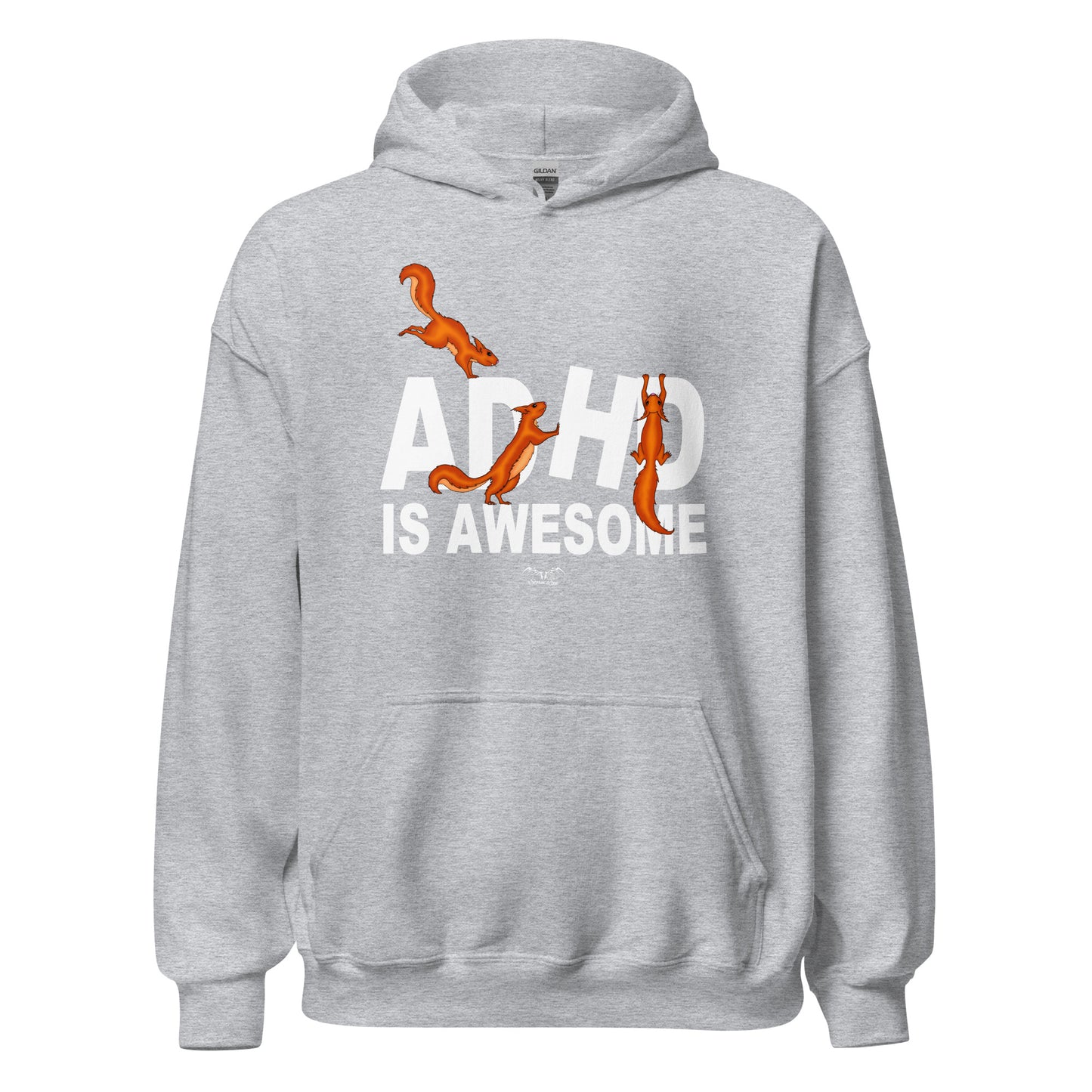 Lustiger ADHS ist fantastischer Eichhörnchen-Hoodie – warmer Neurodiversitäts-Slogan-Pullover