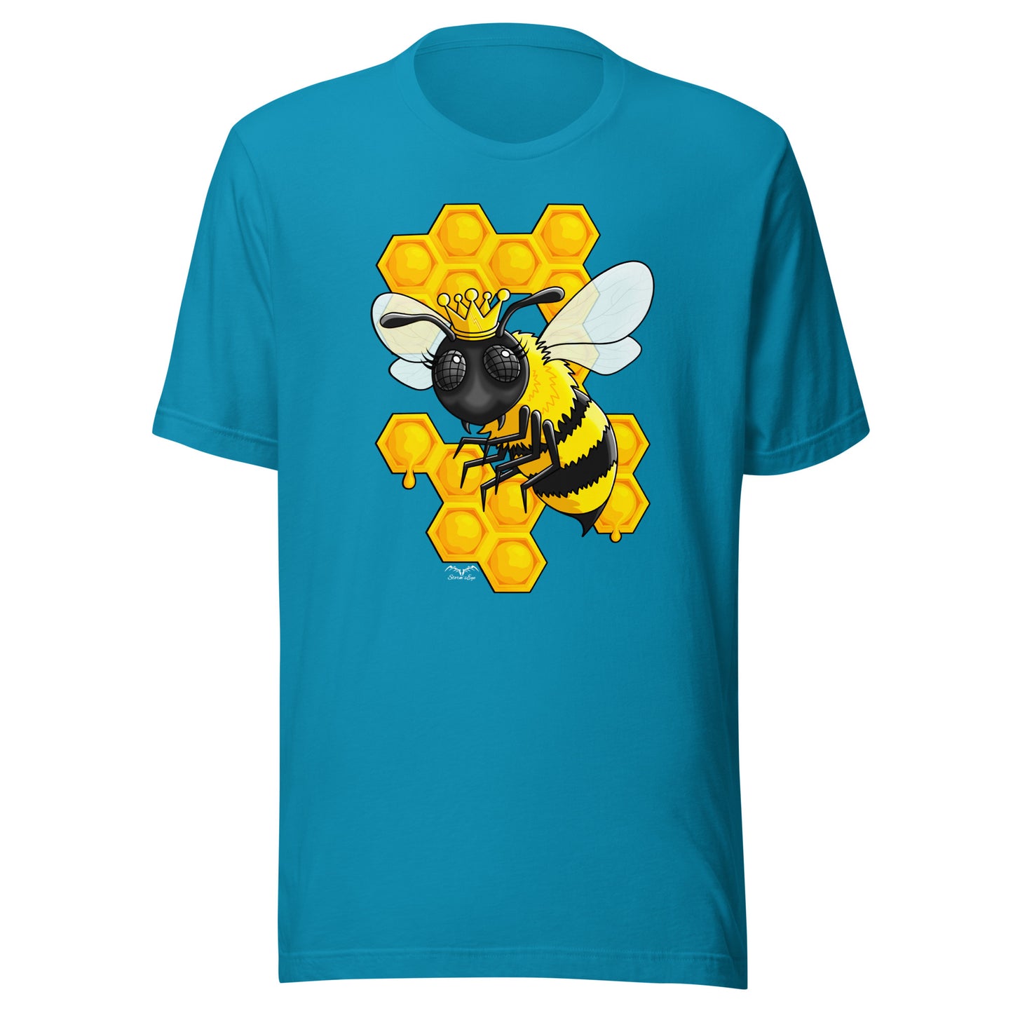 Queen Bee T-shirt by Stormseye, bright blue
